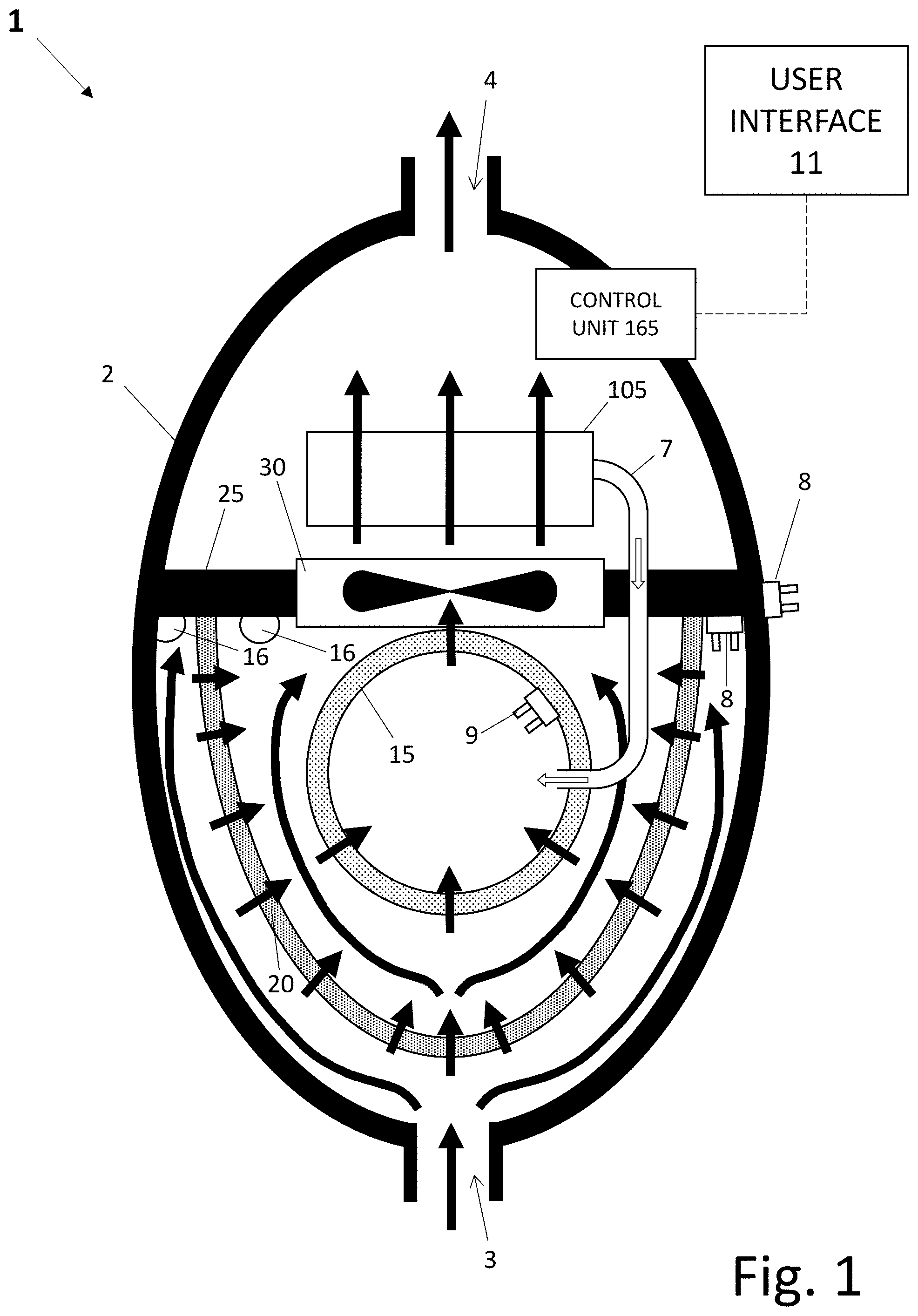 Patent US11772045 Figure 1 – Air purifier apparatus