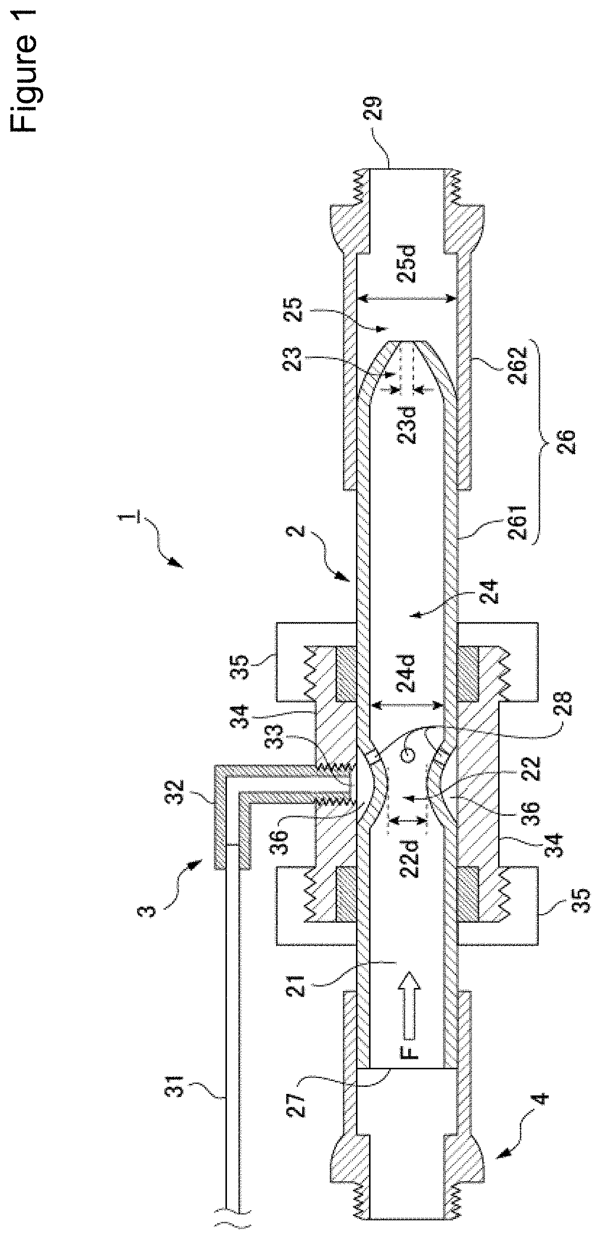 Patent US11772057 Figure 1 – Fine bubble generating device