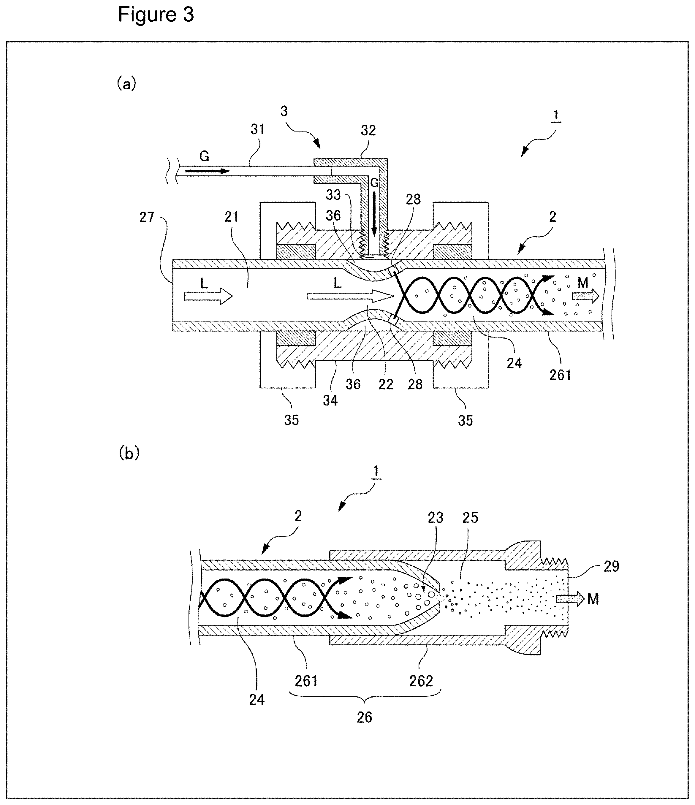Patent US11772057 Figure 3 – Fine bubble generating device