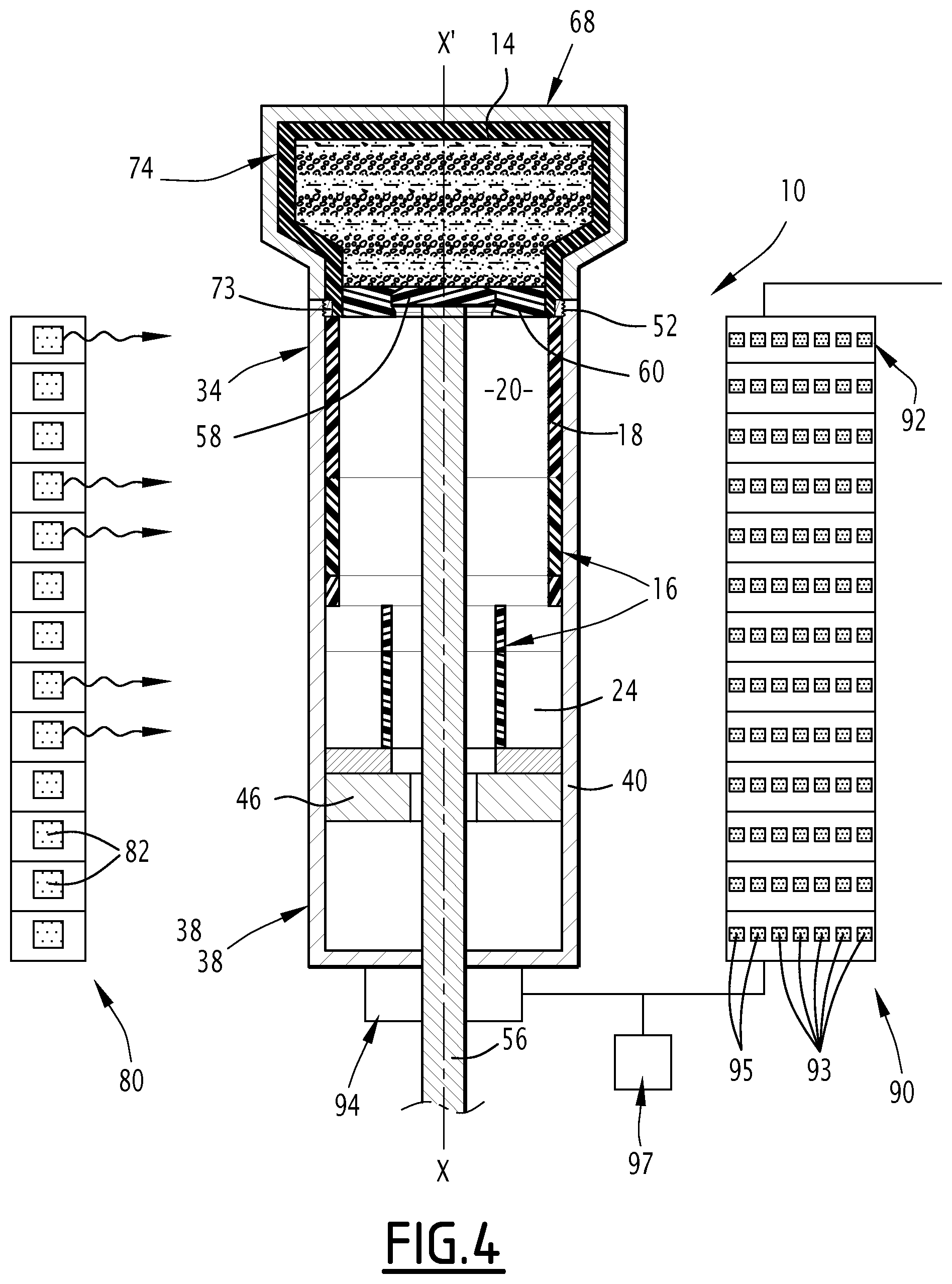 Patent US11772060 Figure 4 – Device for preparing a cosmetic composition, set of capsules and associated preparation process