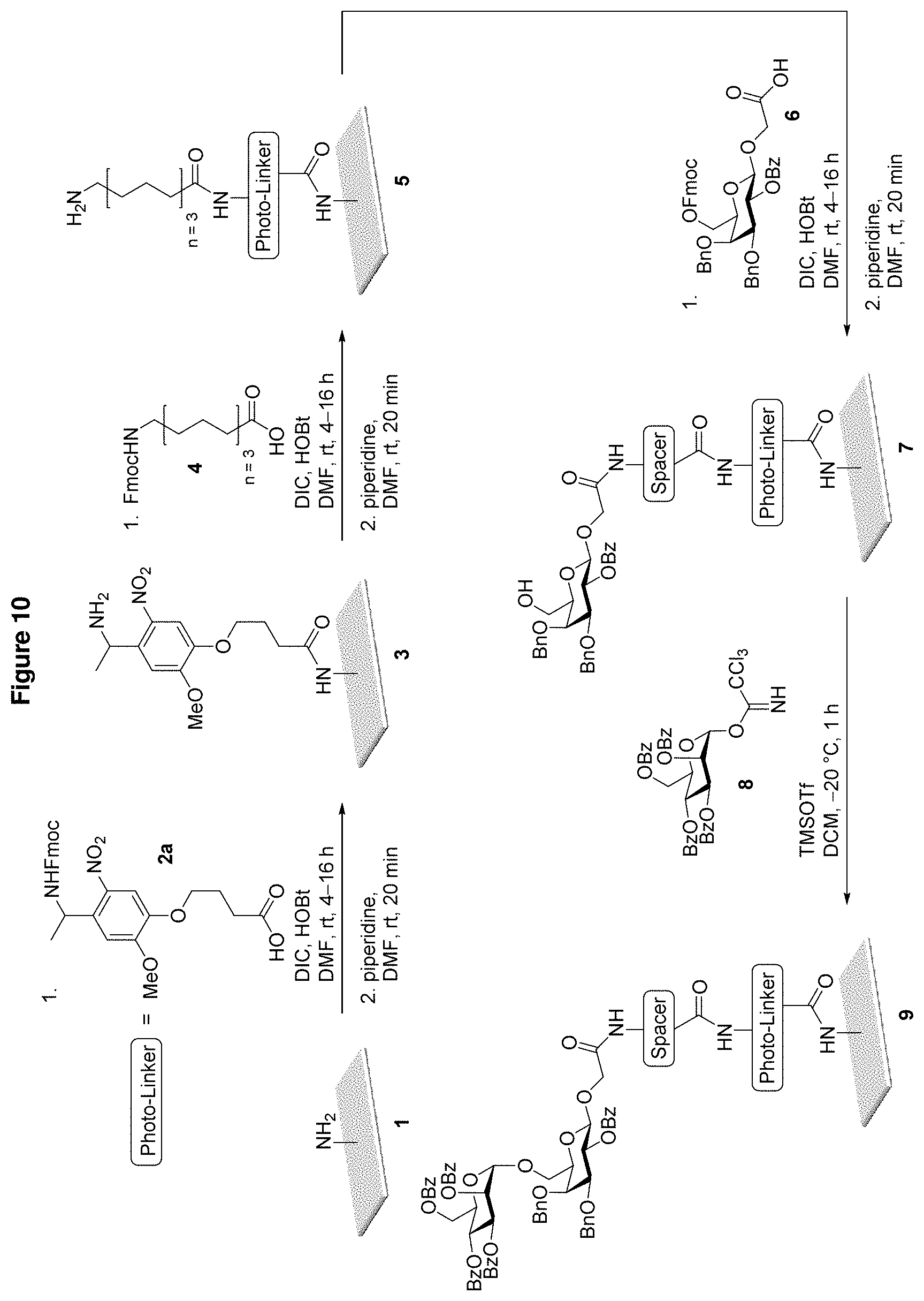 Patent US11772063 Figure 9 – Method and device for producing saccharides and saccharide arrays