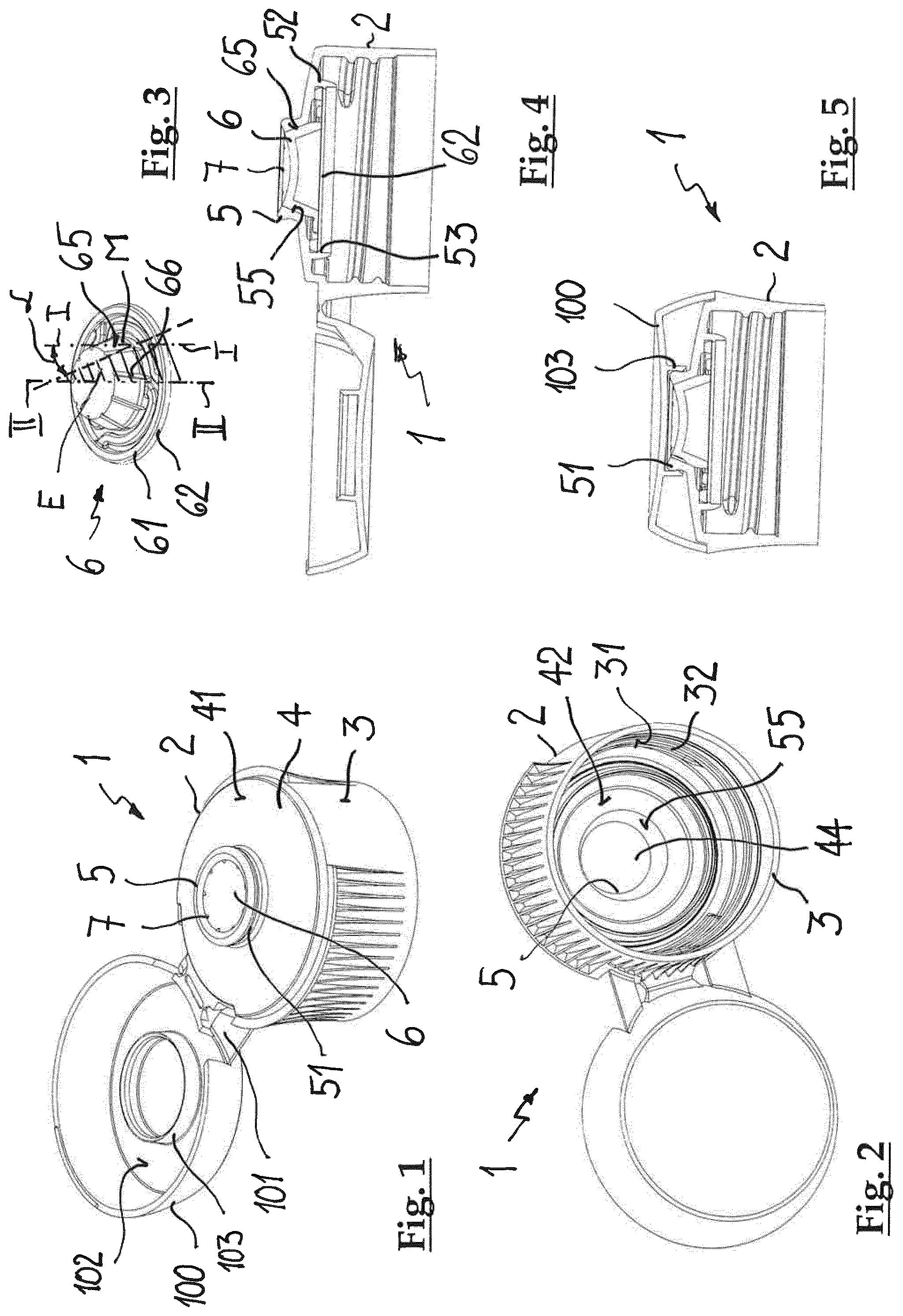 Patent US11772105 Figure 1 – Spray attachment for bringing out fluid substances in a jet-like manner