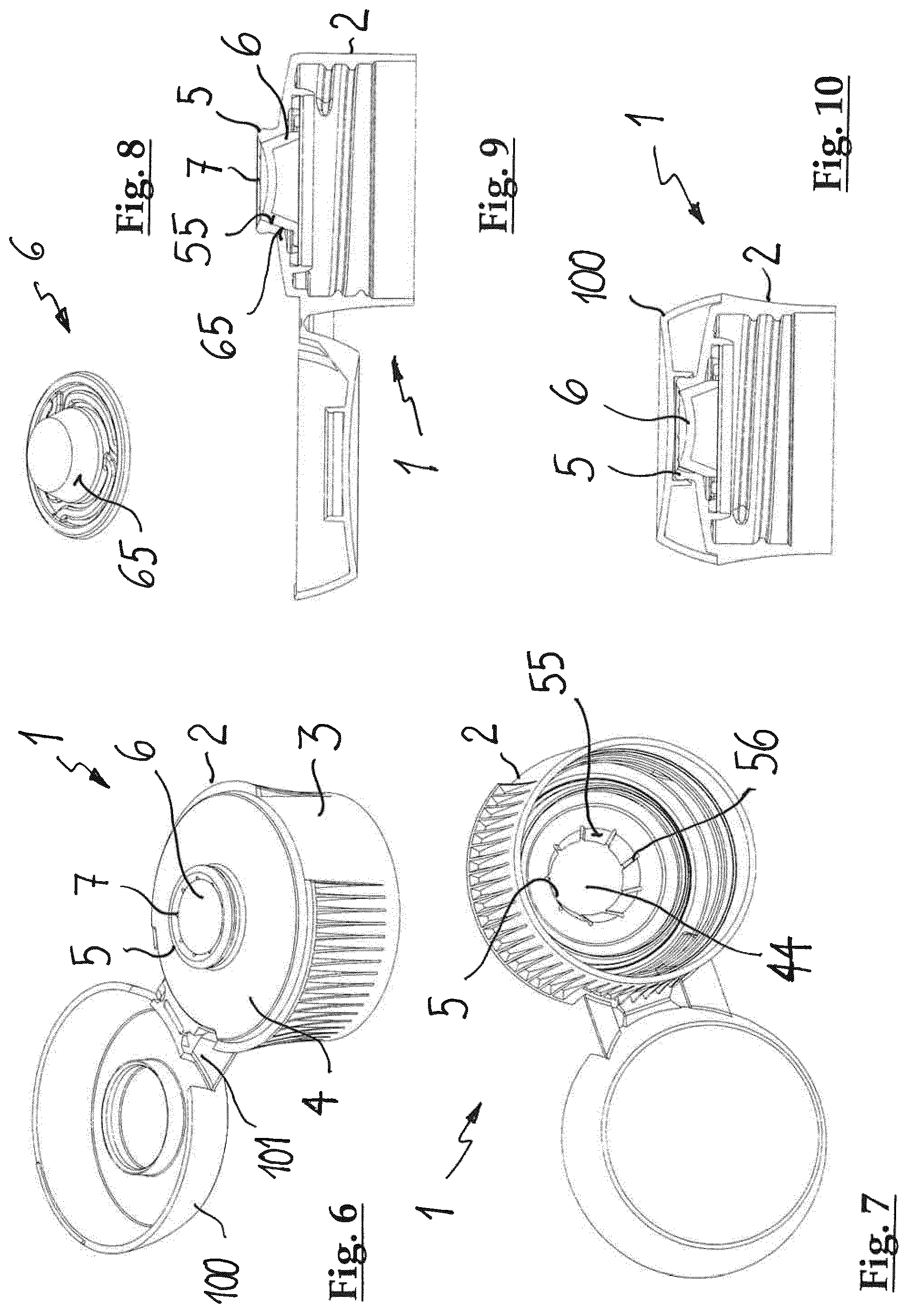 Patent US11772105 Figure 2 – Spray attachment for bringing out fluid substances in a jet-like manner