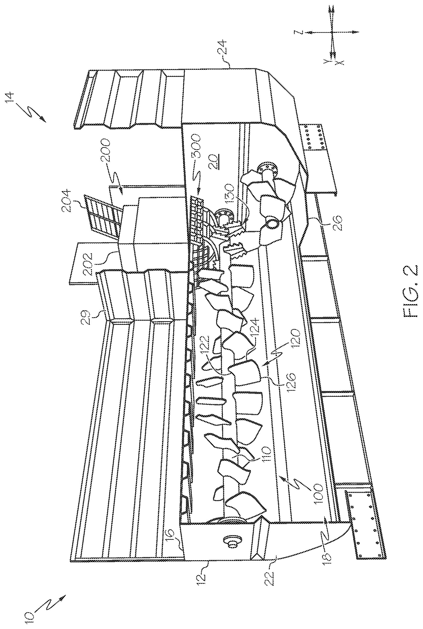 Patent US11772108 Figure 2 – Infeed chutes for material application machines