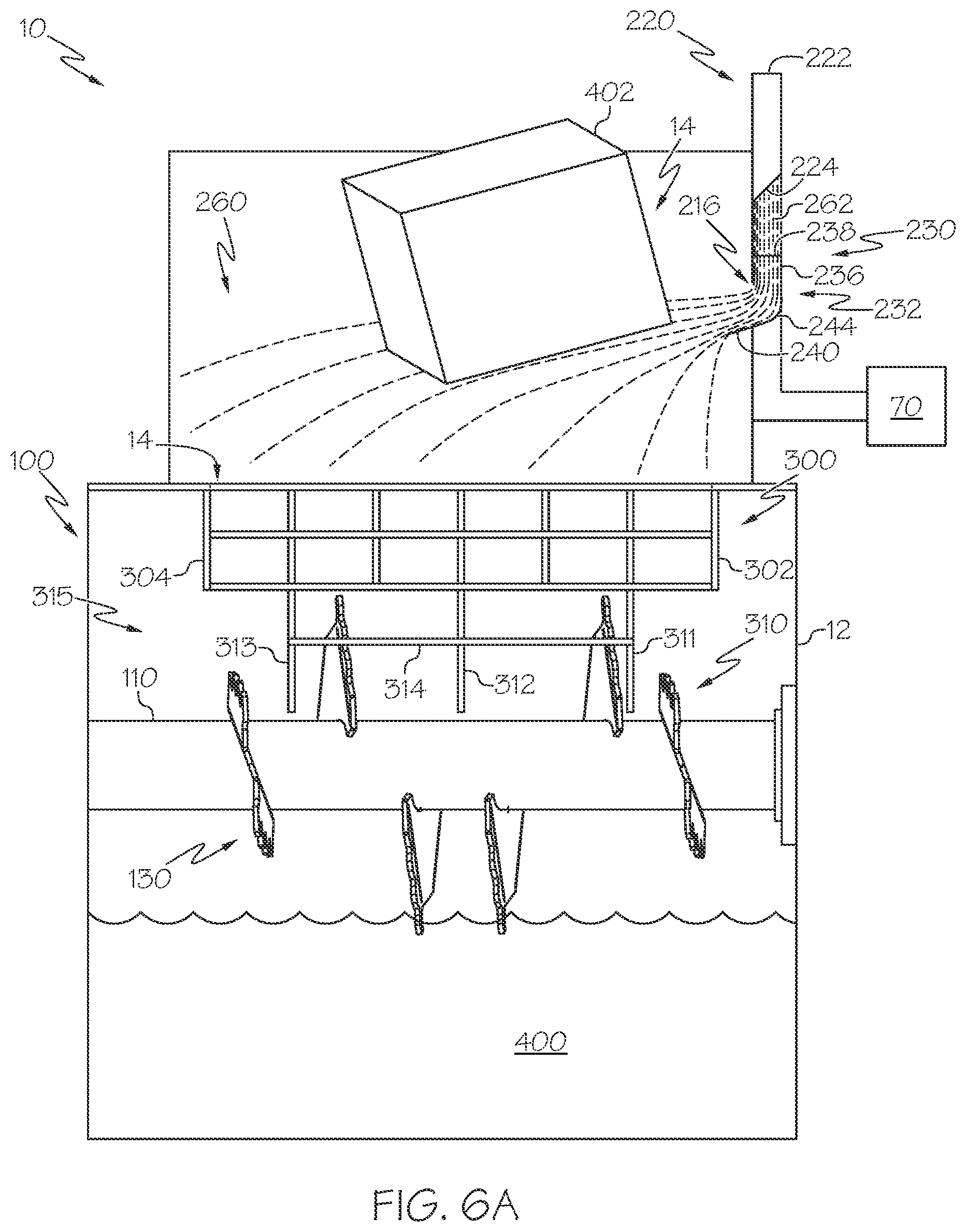 Patent US11772108 Figure 7 – Infeed chutes for material application machines