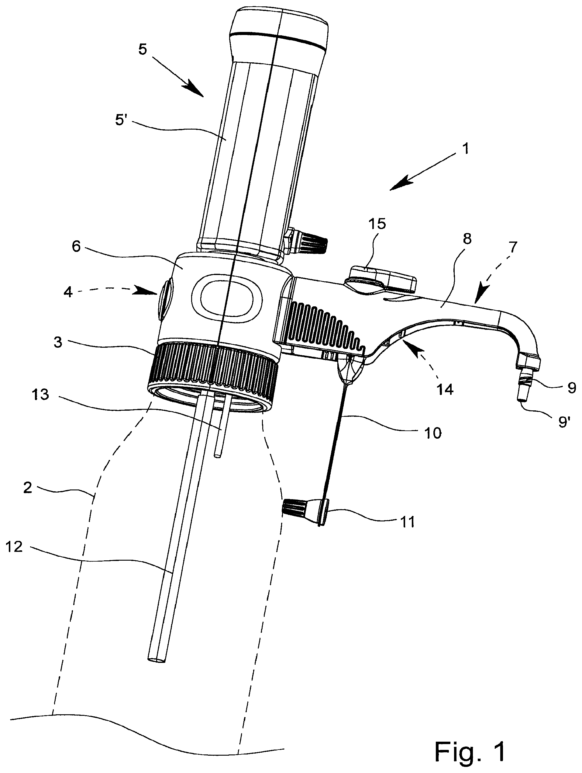 Patent US11772113 Figure 1 – Valve block assembly for a bottle attachment apparatus