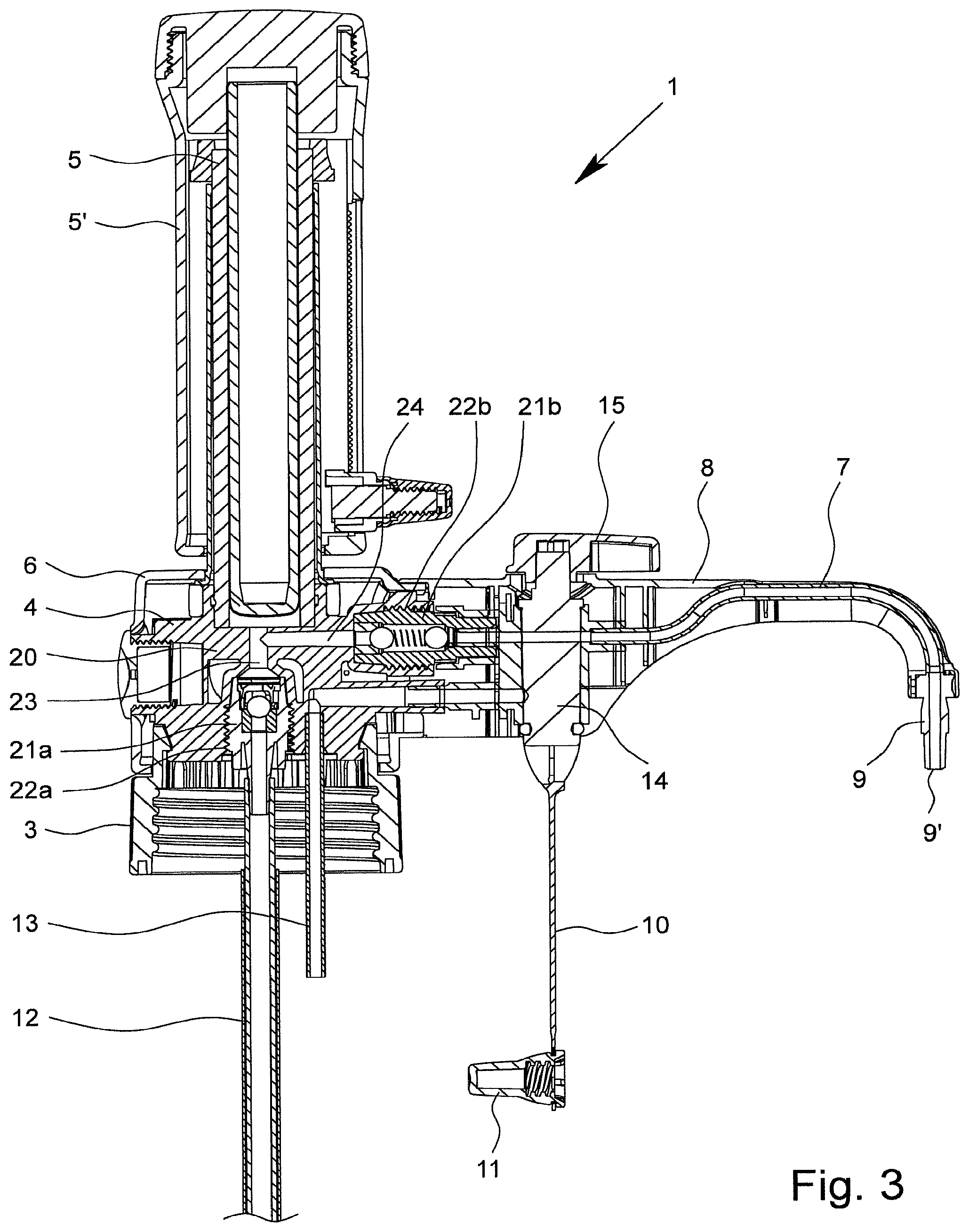 Patent US11772113 Figure 3 – Valve block assembly for a bottle attachment apparatus