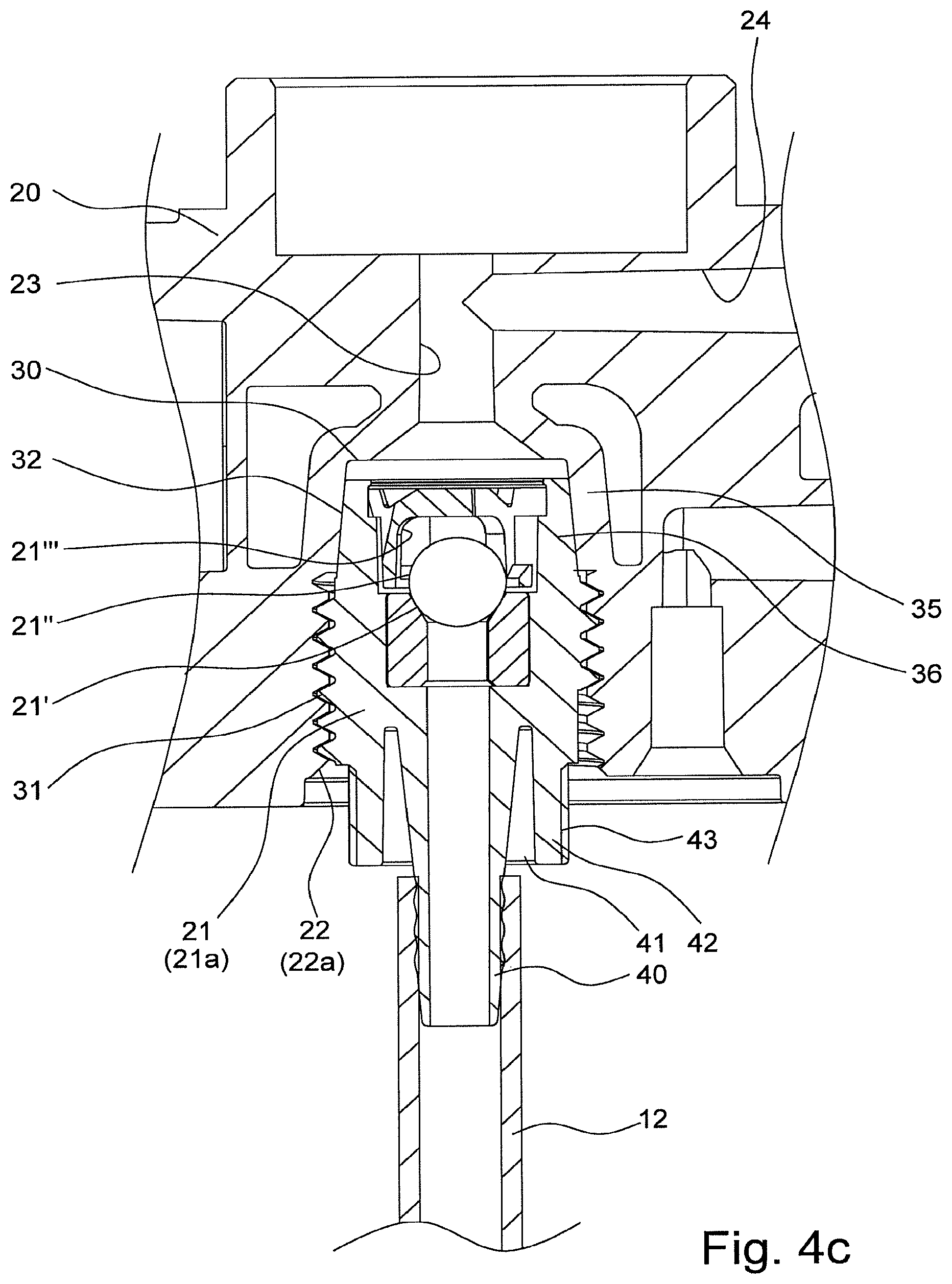 Patent US11772113 Figure 6 – Valve block assembly for a bottle attachment apparatus