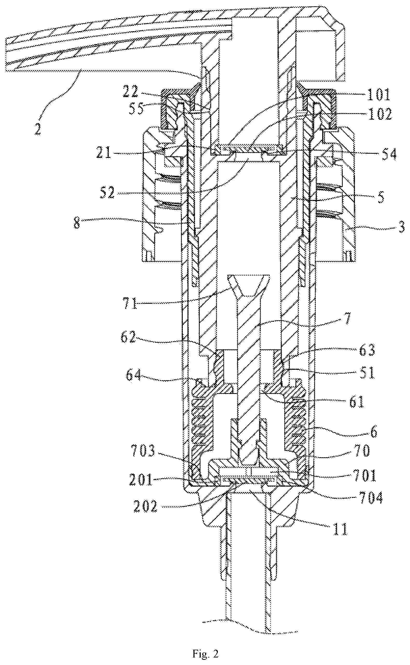 Patent US11772114 Figure 2 – All-plastic emulsion pump