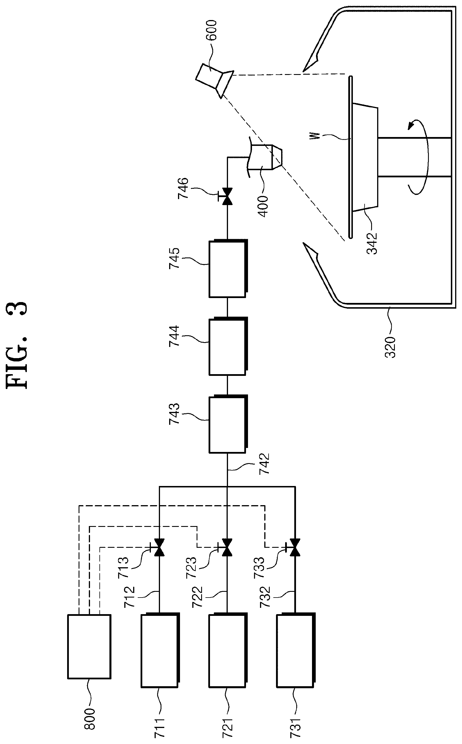 Patent US11772115 Figure 3 – Substrate treating apparatus and treatment liquid dispensing method for controlling a temperature of treatment liquid