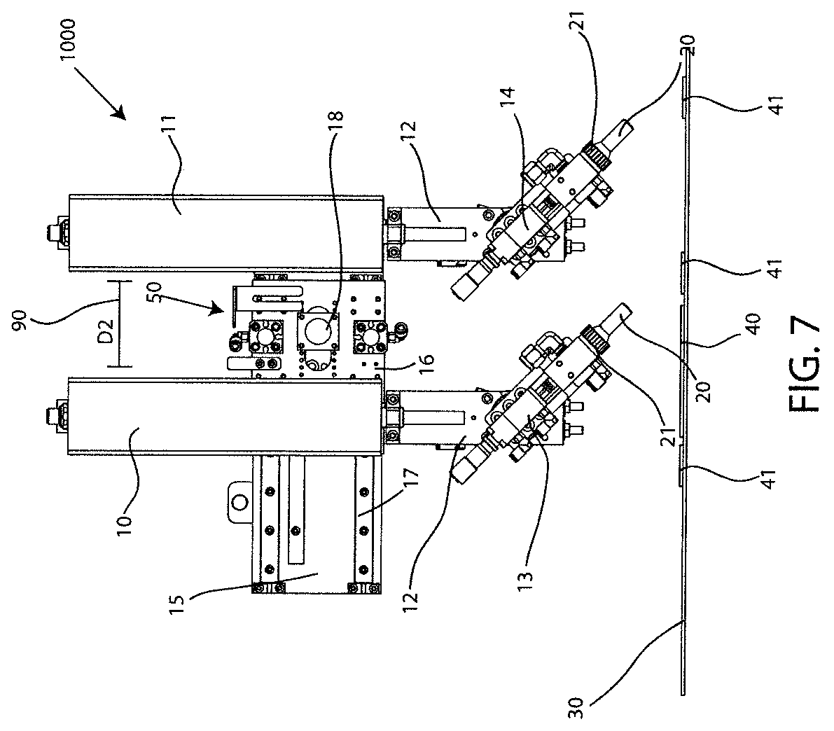 Patent US11772116 Figure 7 – Multiple fourth axis robot