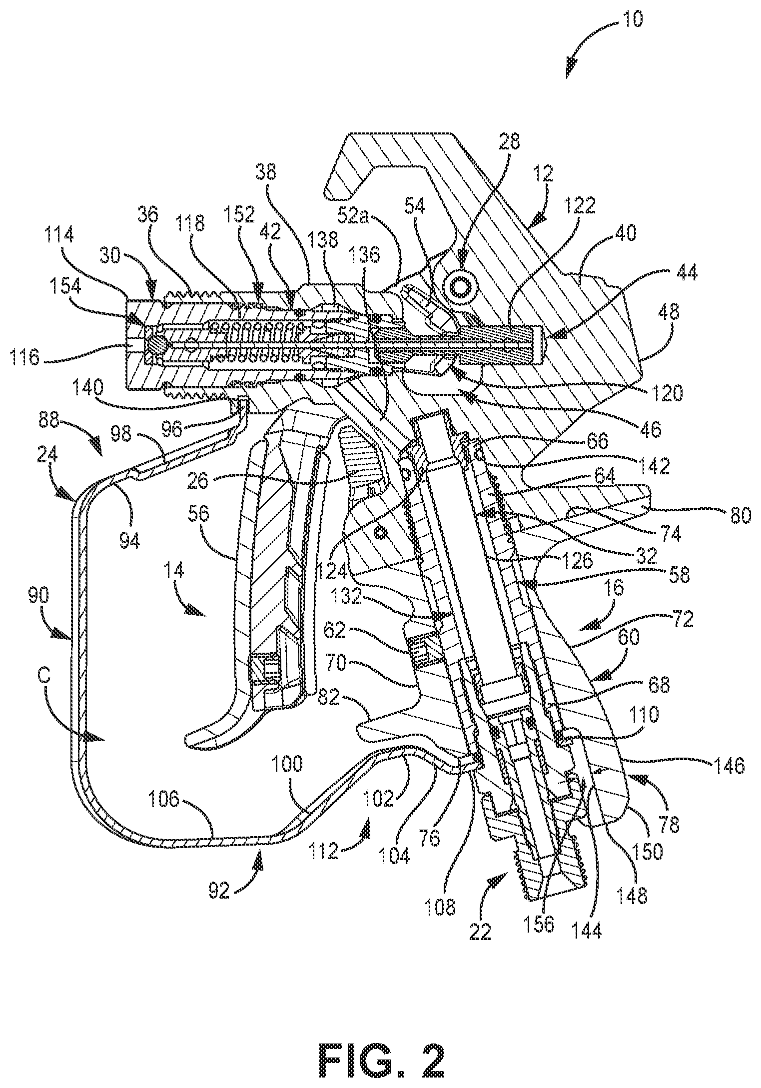 Patent US11772117 Figure 3 – Spray gun for spraying paints and other coatings