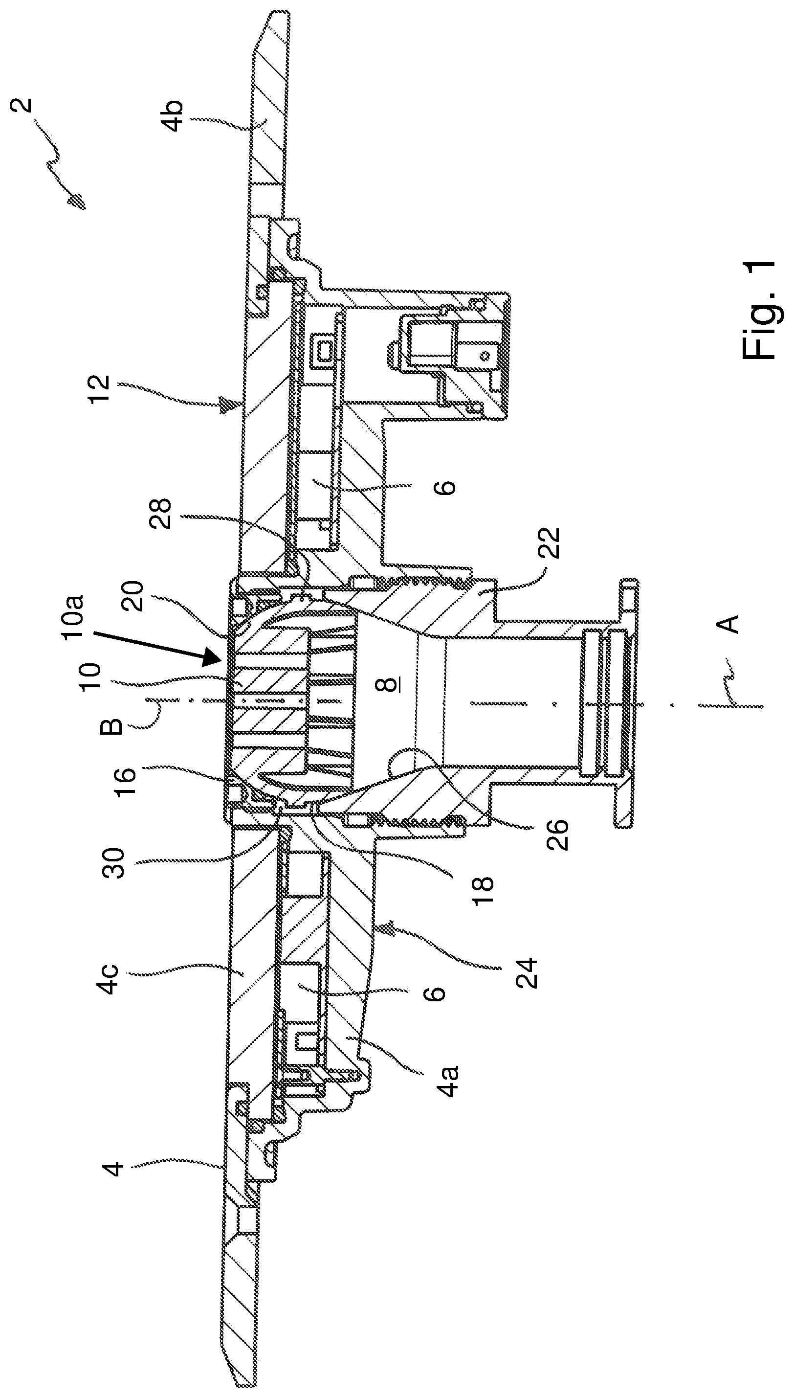Patent US11772118 Figure 1 – Water feature for generating an illuminated water image