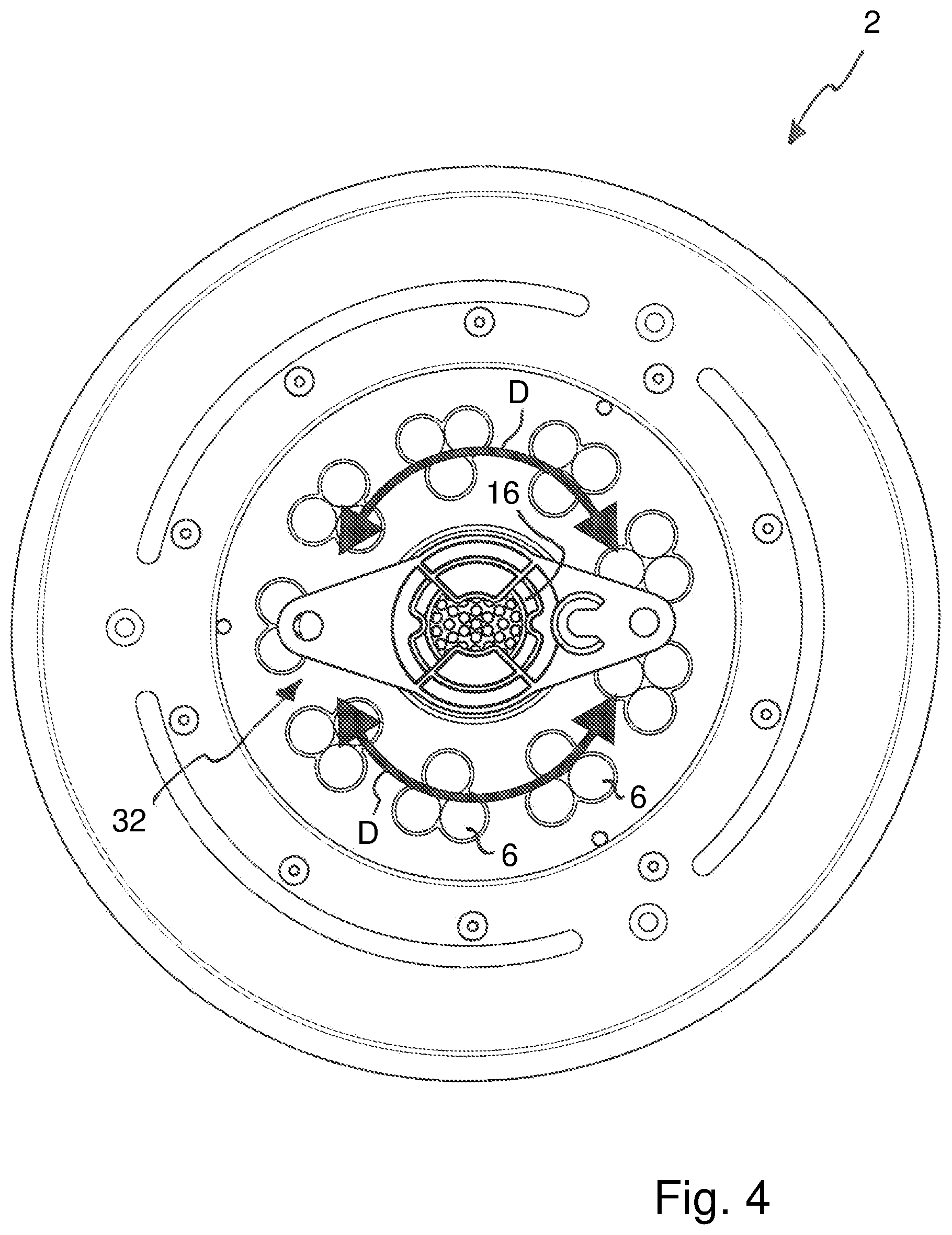 Patent US11772118 Figure 4 – Water feature for generating an illuminated water image