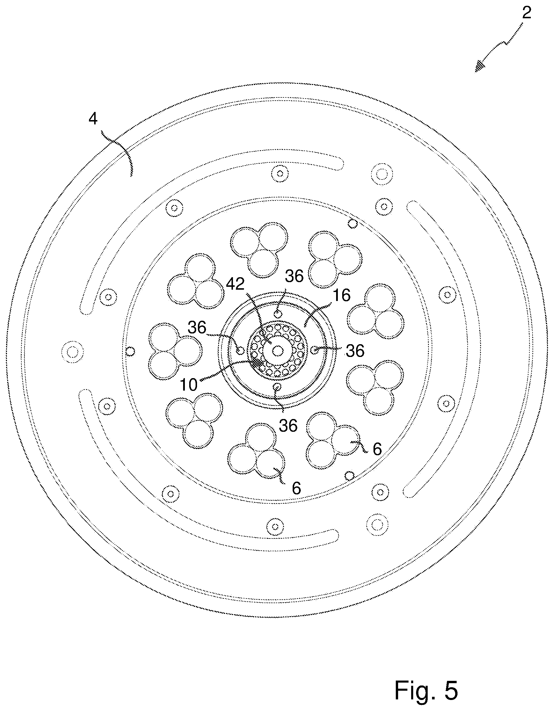 Patent US11772118 Figure 5 – Water feature for generating an illuminated water image