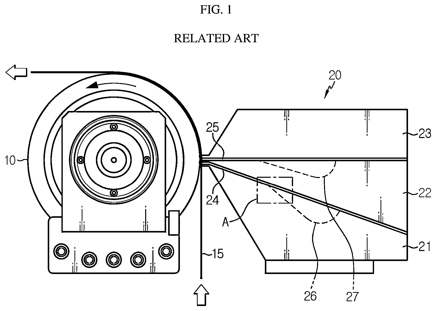 Patent US11772119 Figure 1 – Multi-slot die coater with improved manifold