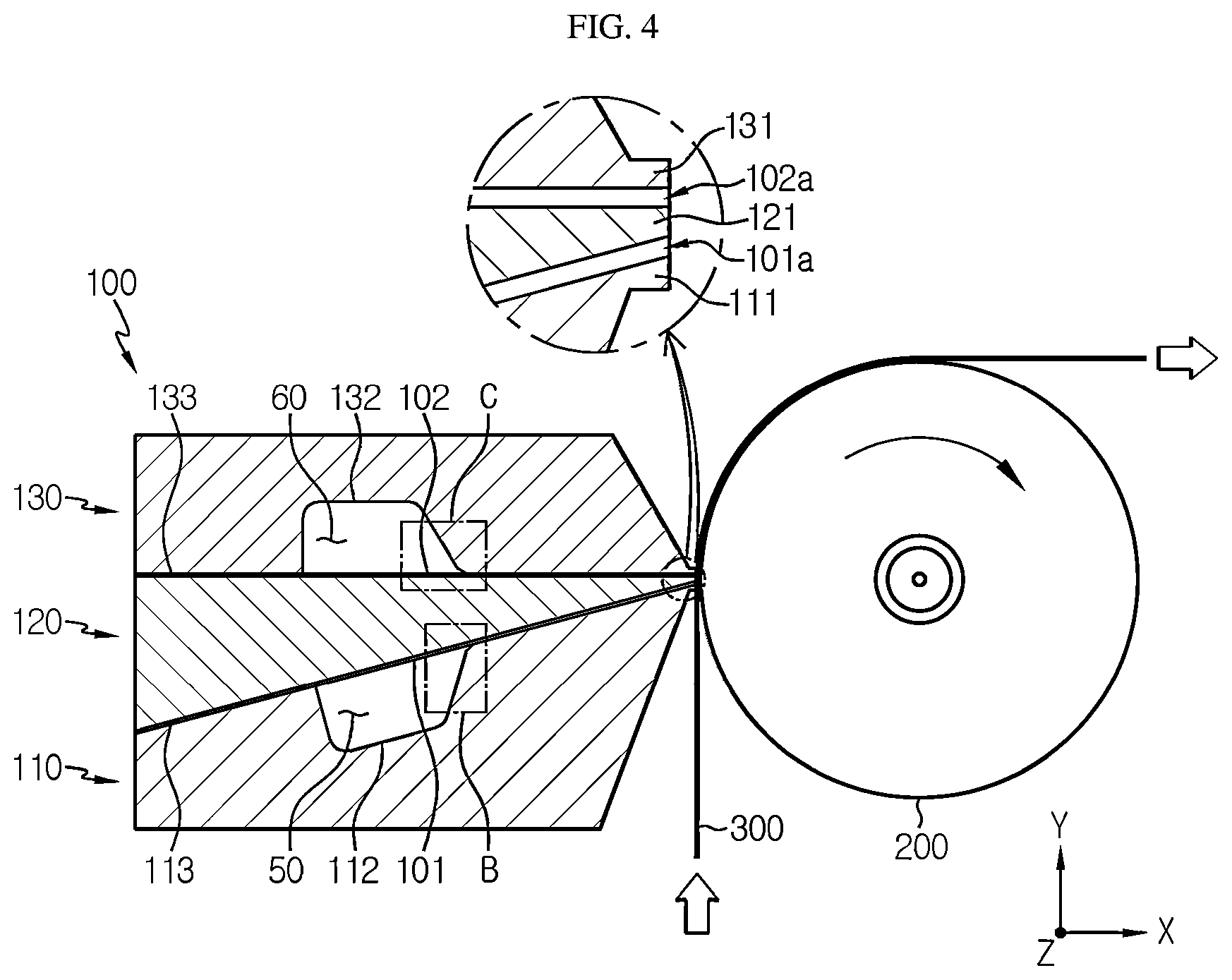 Patent US11772119 Figure 4 – Multi-slot die coater with improved manifold