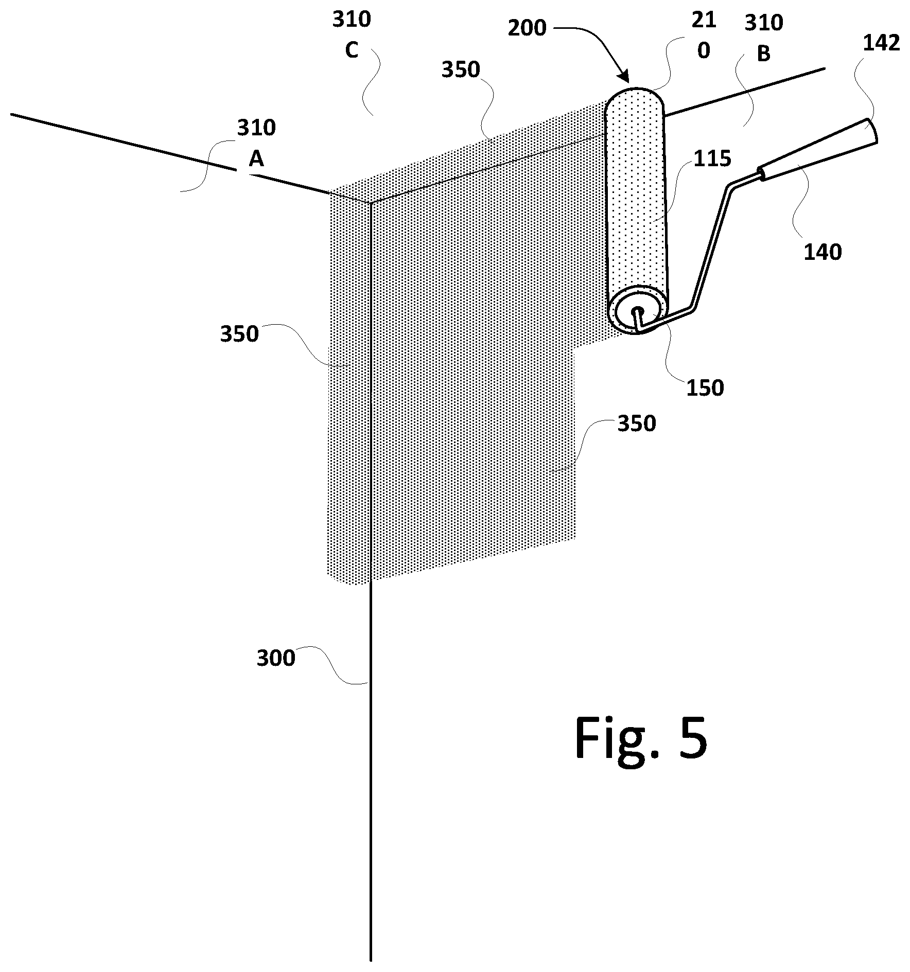 Patent US11772122 Figure 9 – Corner paint roller system and method