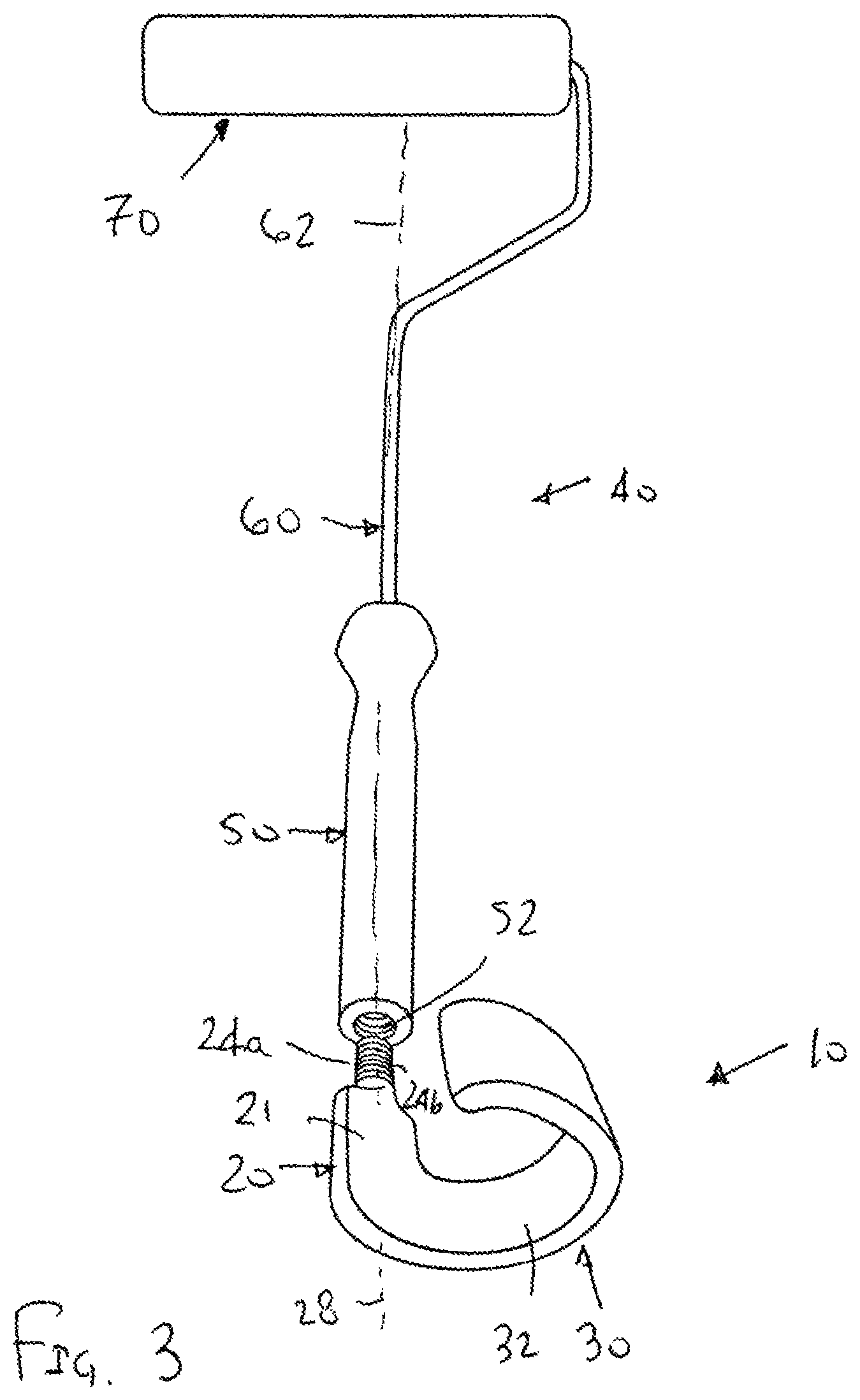 Patent US11772124 Figure 3 – Paint roller wrist relief device