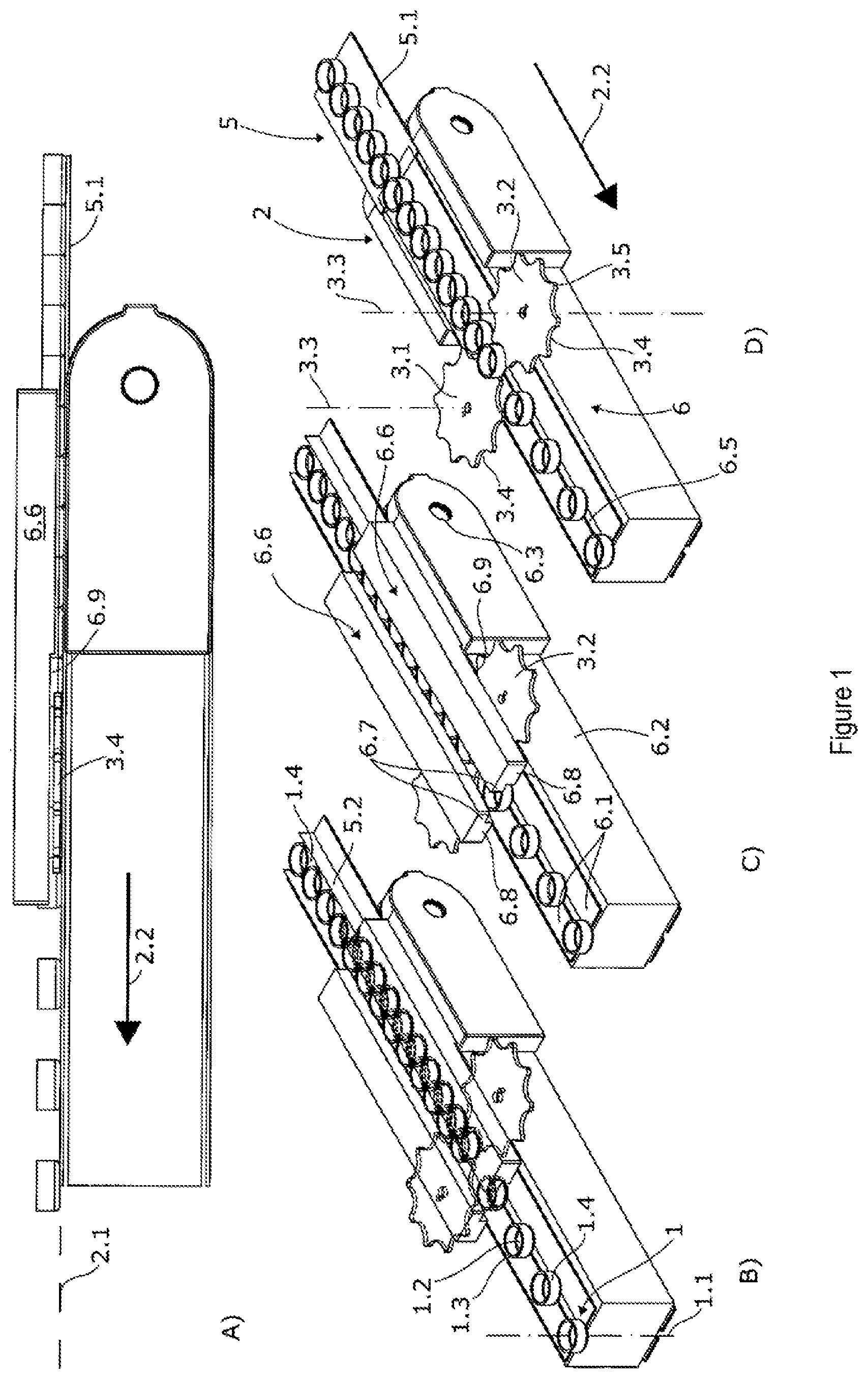 Patent US11772132 Figure 1 – Separating device of an optical testing unit