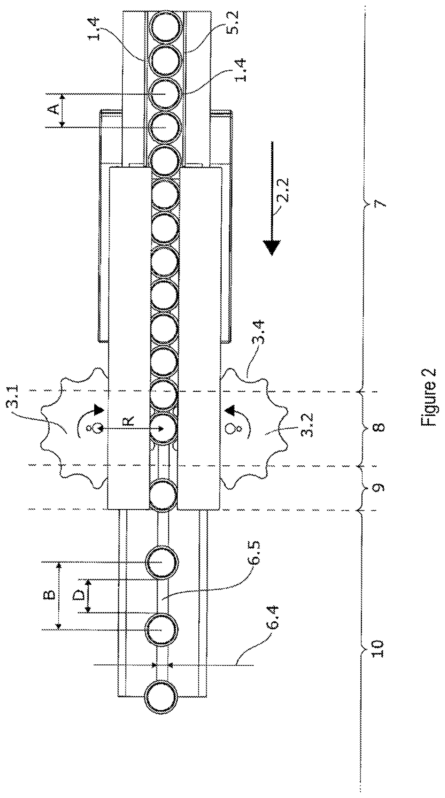 Patent US11772132 Figure 2 – Separating device of an optical testing unit