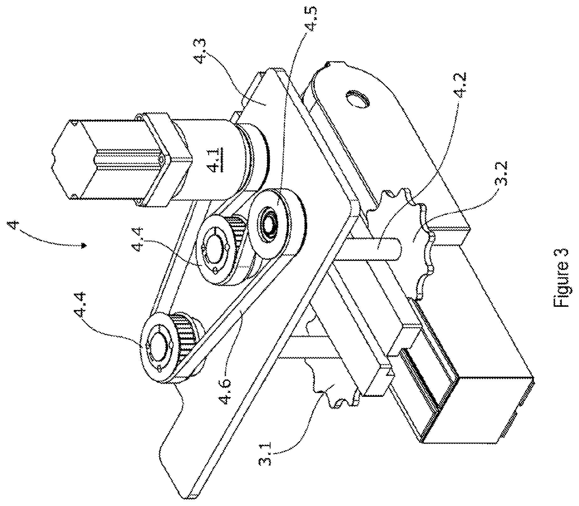 Patent US11772132 Figure 3 – Separating device of an optical testing unit