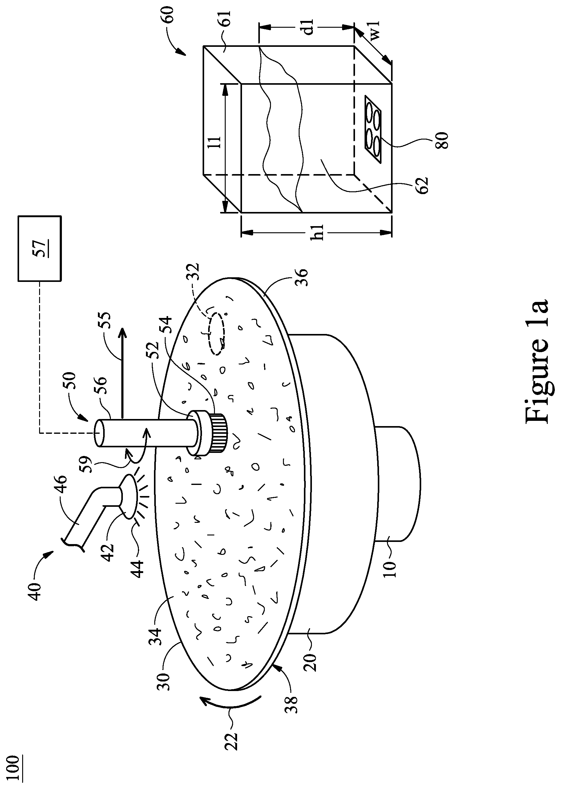 Patent US11772134 — Sonic cleaning of brush — Figure 1
