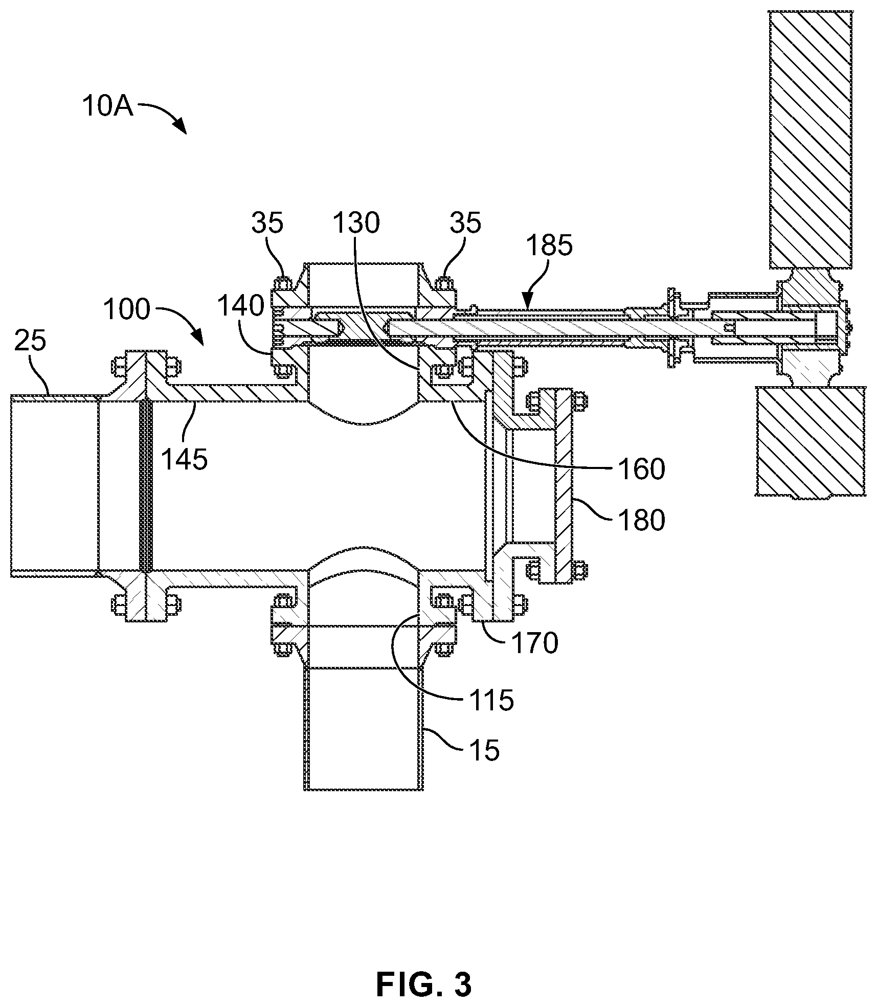 Patent US11772139 Figure 3 – Pipe cleaning assembly and method of cleaning a piping system using the same