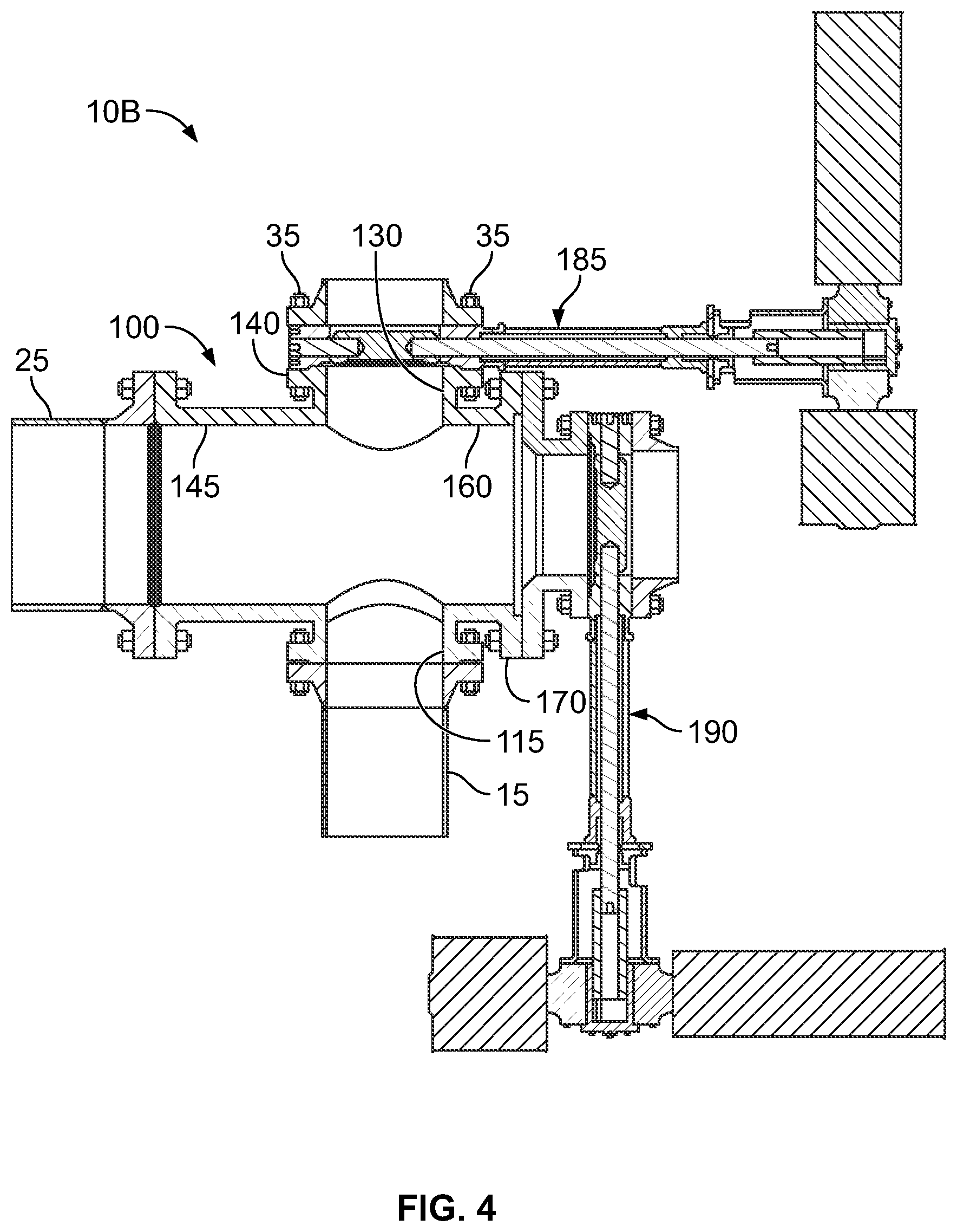 Patent US11772139 Figure 4 – Pipe cleaning assembly and method of cleaning a piping system using the same