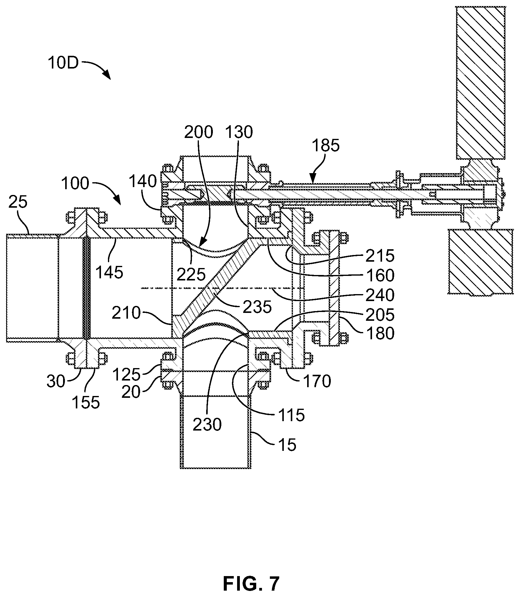 Patent US11772139 Figure 7 – Pipe cleaning assembly and method of cleaning a piping system using the same