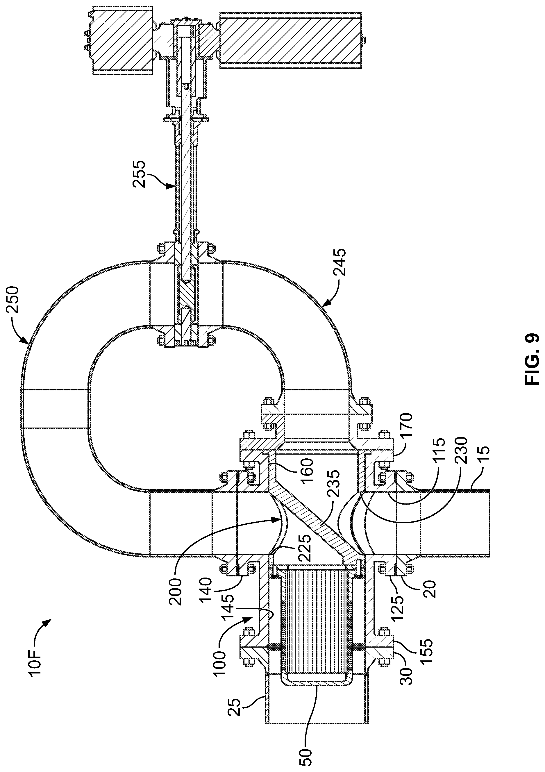 Patent US11772139 Figure 9 – Pipe cleaning assembly and method of cleaning a piping system using the same