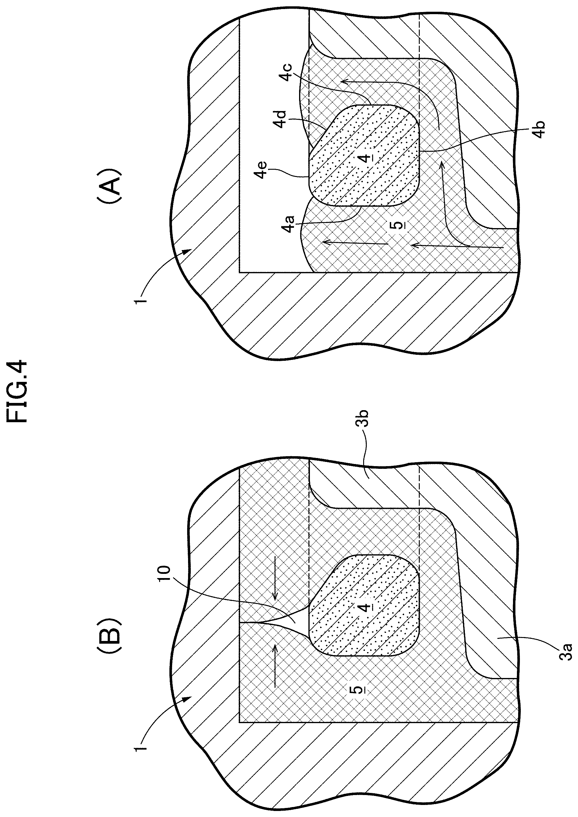 Patent US11772150 Figure 4 – Method for manufacturing cast product using breathable salt core