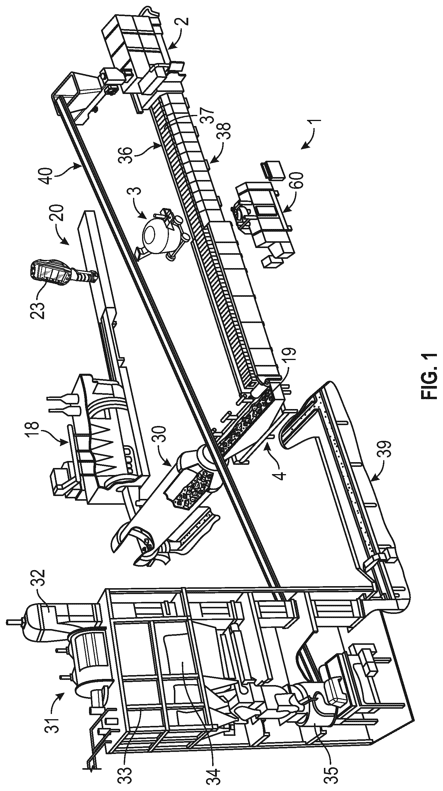 Patent US11772151 Figure 1 – Foundry production line and method of operating such foundry production line