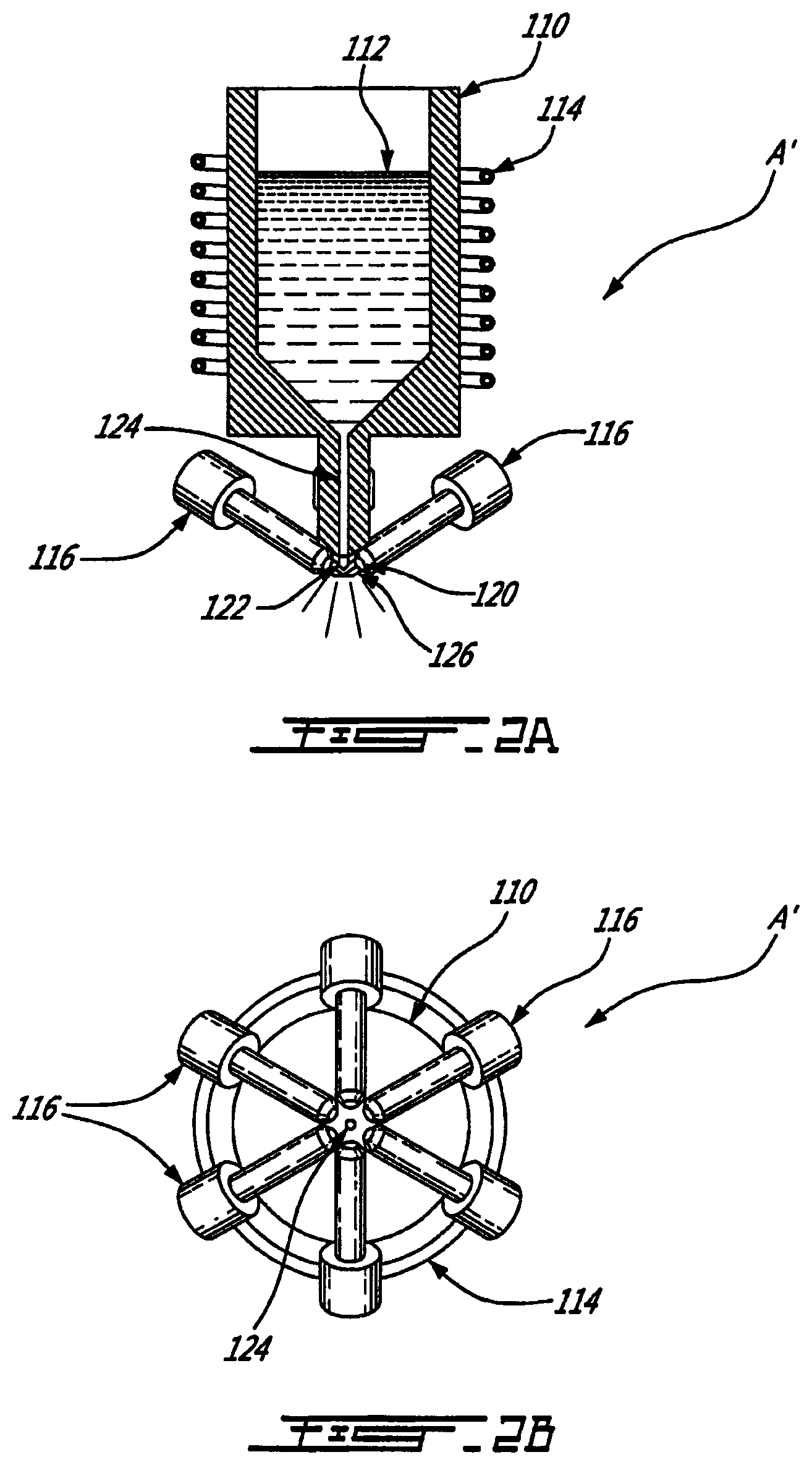 Patent US11772159 Figure 2 – Method and apparatus for the production of high purity spherical metallic powders from a molten feedstock
