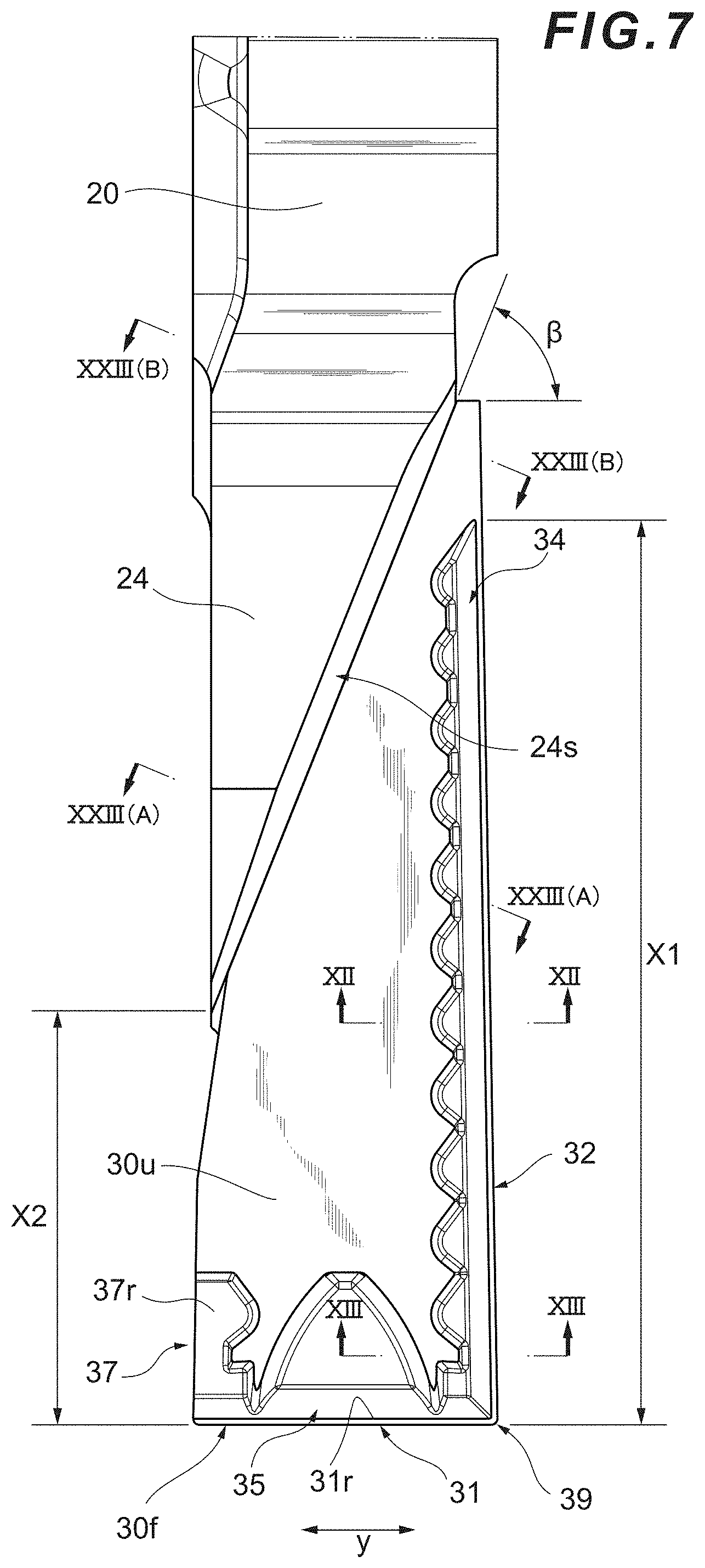 Patent US11772166 Figure 7 – Cutting insert