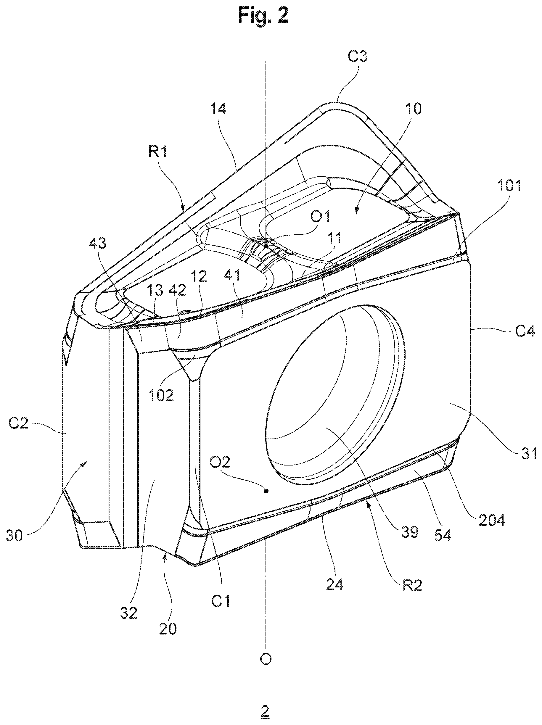 Patent US11772167 Figure 2 – Cutting insert