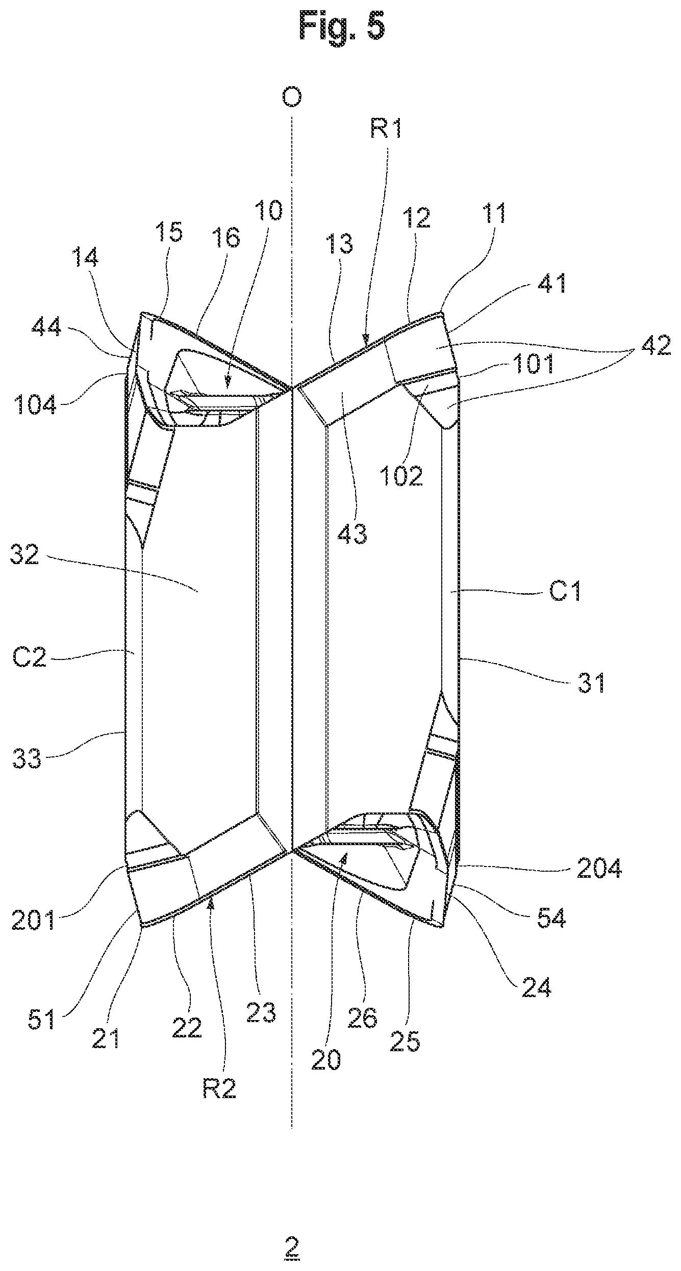 Patent US11772167 Figure 5 – Cutting insert