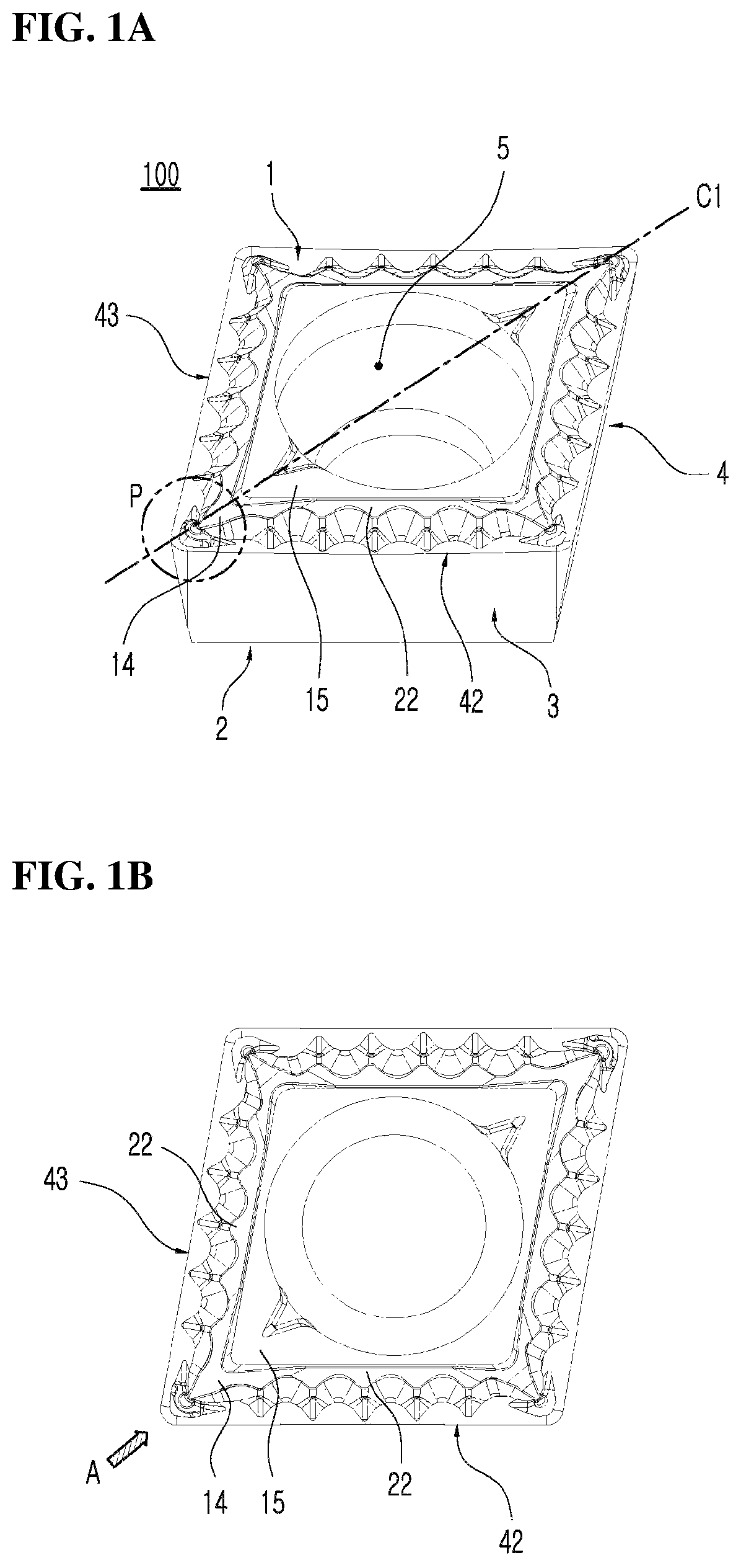 Patent US11772169 Figure 1 – Cutting insert and cutting tool equipped with the same
