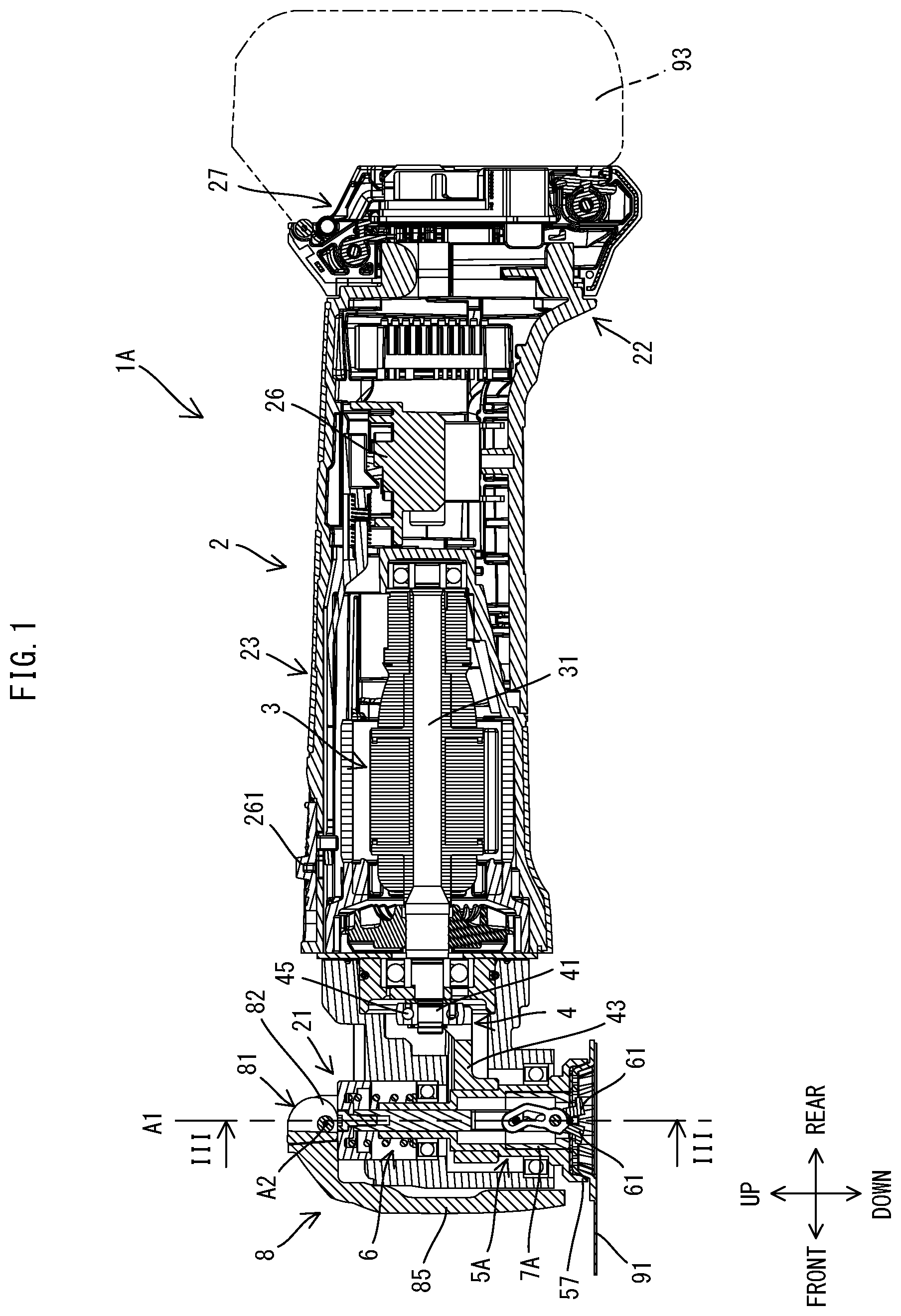 Patent US11772171 Figure 1 – Power tool