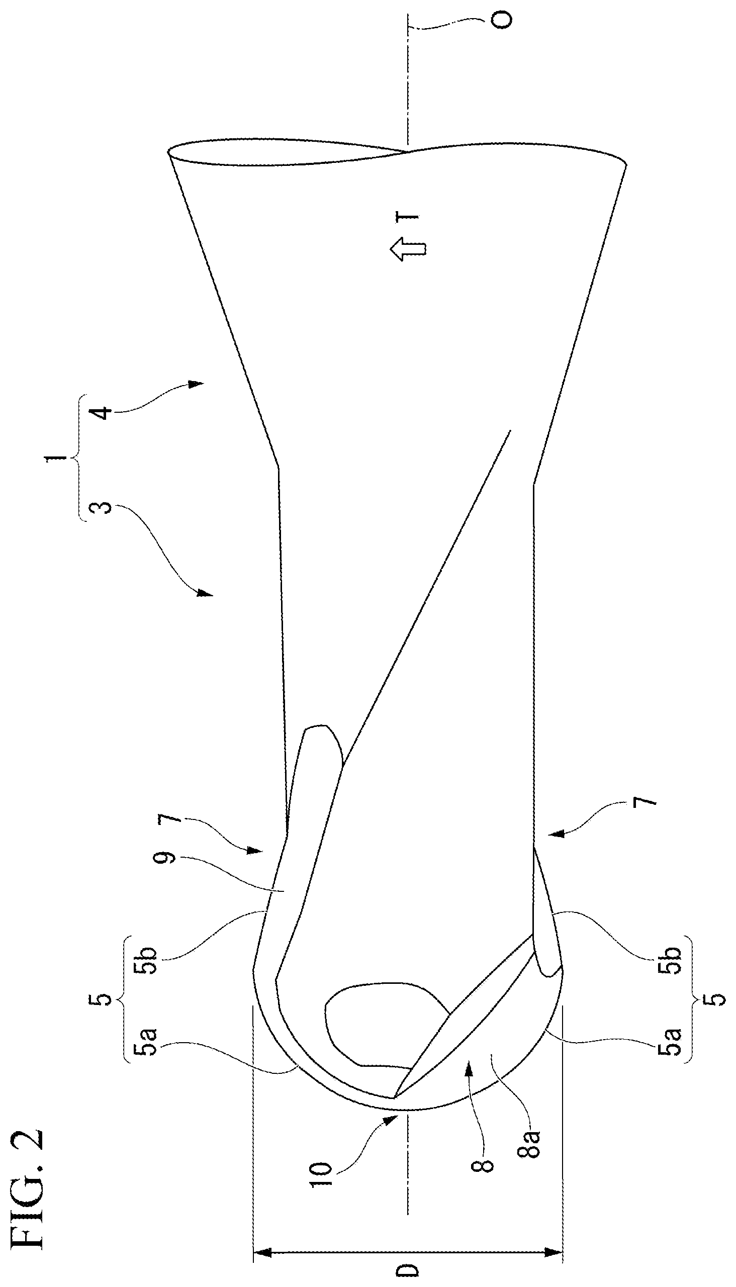 Patent US11772173 Figure 2 – Ball end mill