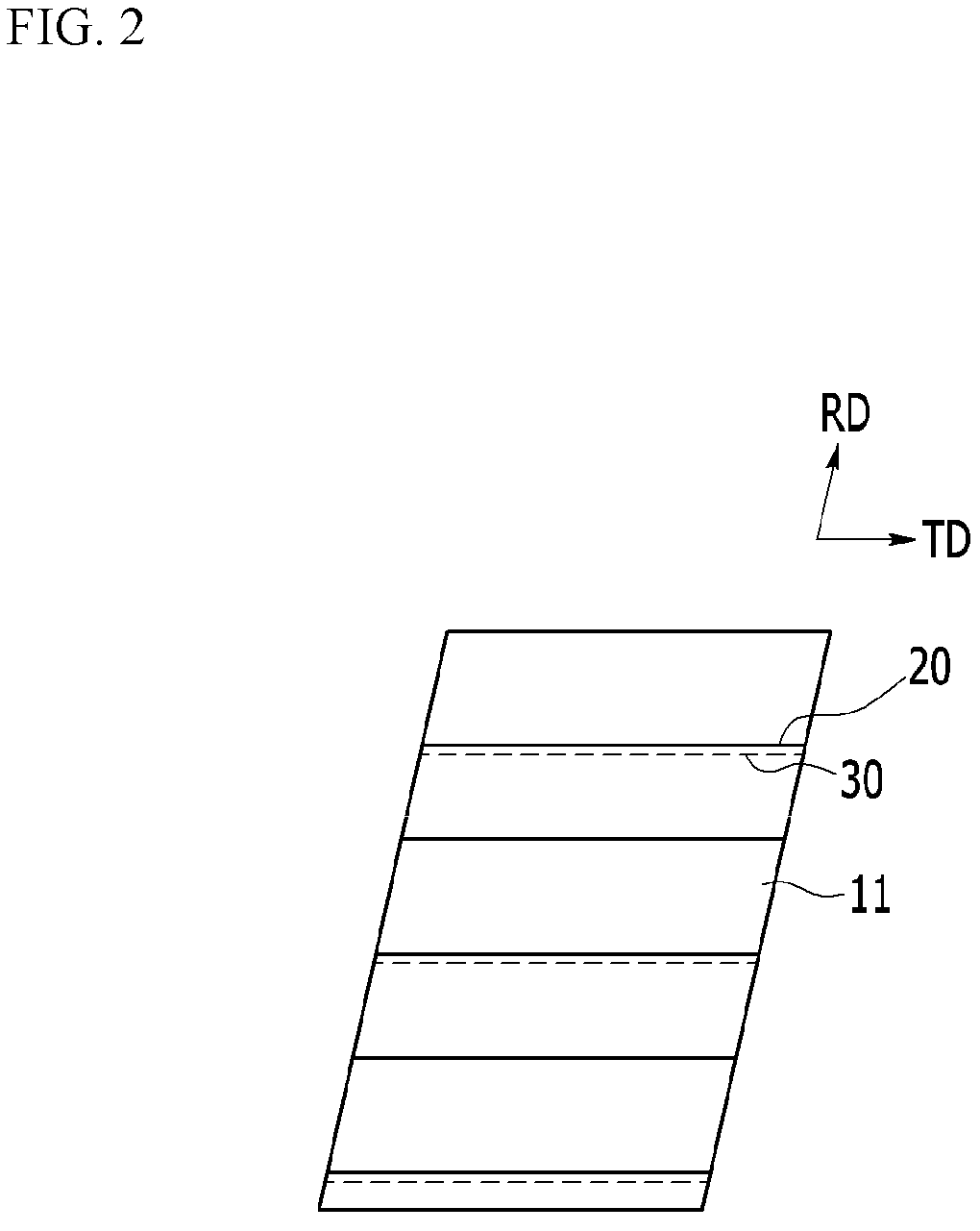 Patent US11772189 Figure 2 – Grain-oriented electrical steel sheet and magnetic domain refining method therefor