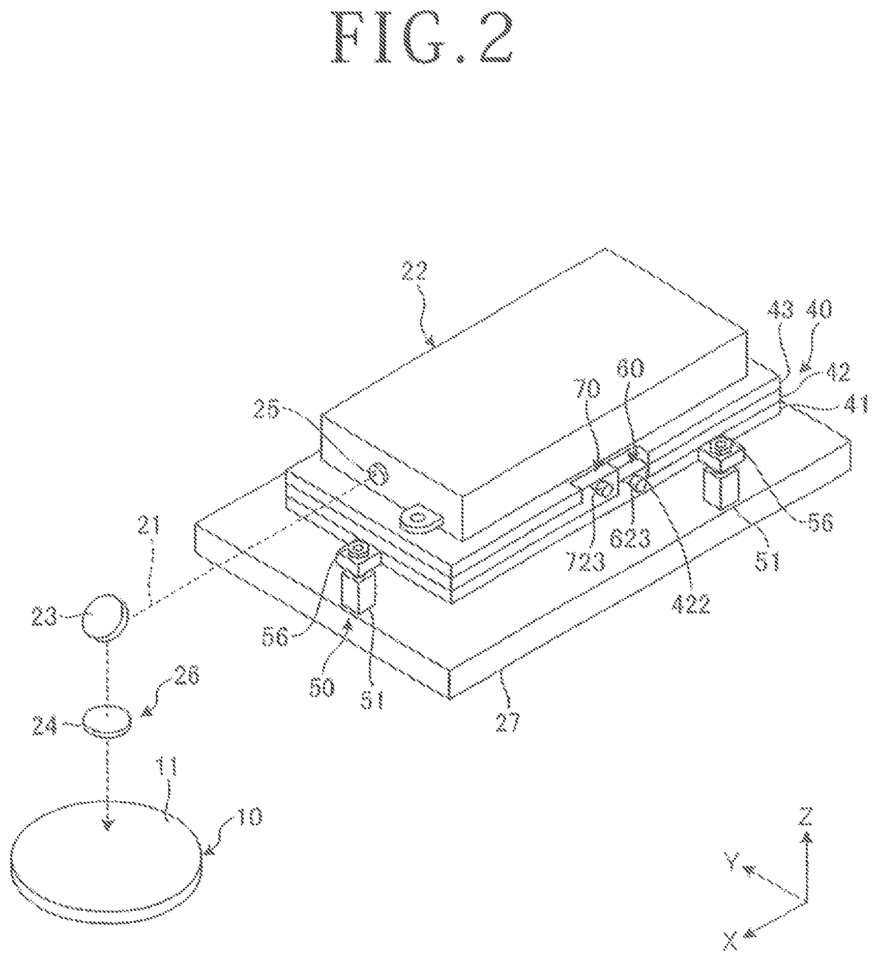 Patent US11772190 Figure 2 – Laser oscillator support table and adjustment method of laser oscillator support table
