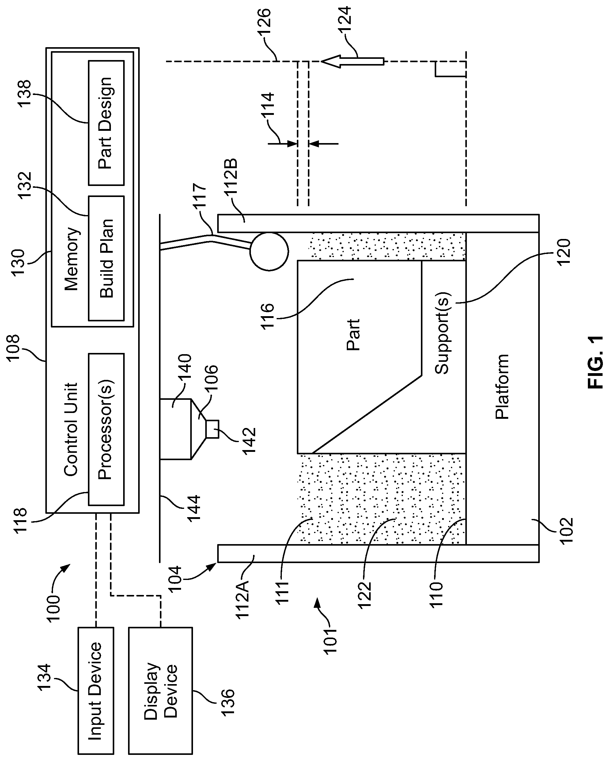 Patent US11772195 Figure 1 – Additive manufacturing system and method using multiple beam orientations