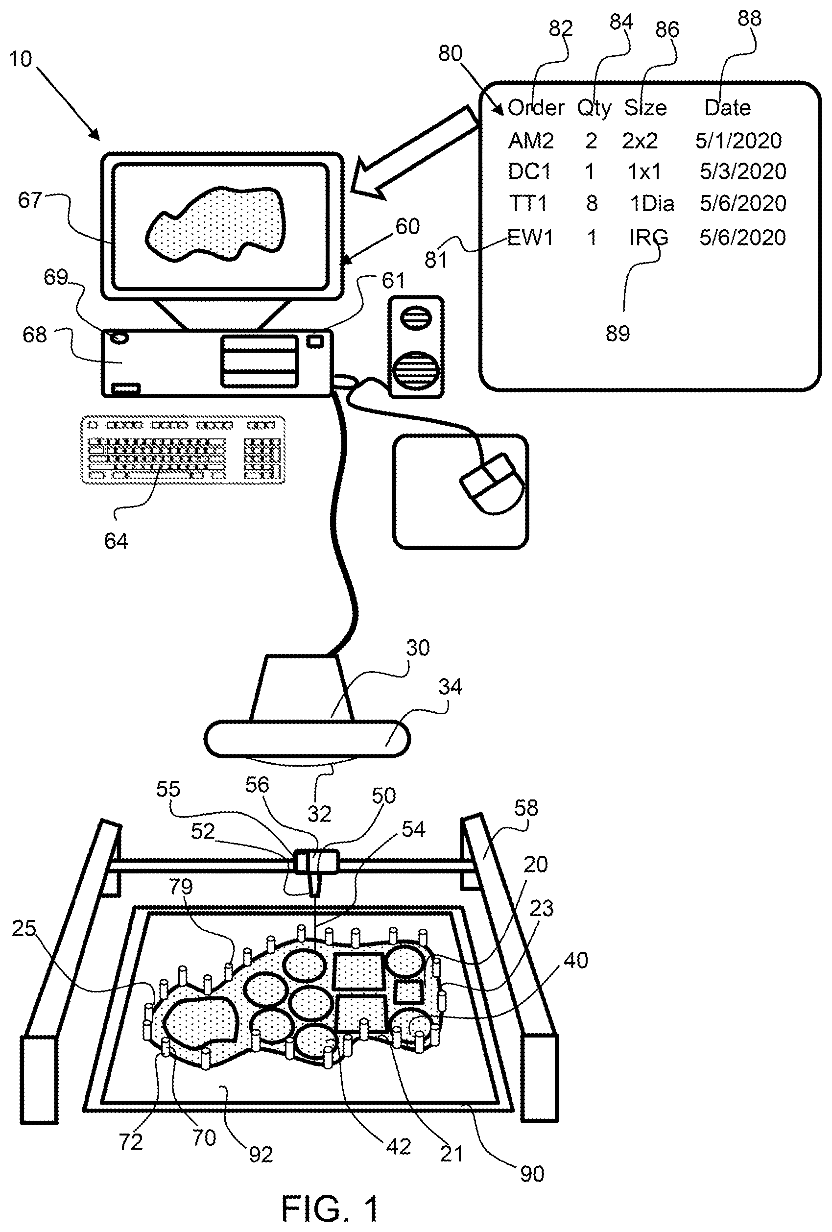 Patent US11772200 Figure 1 – Allograft optimization system
