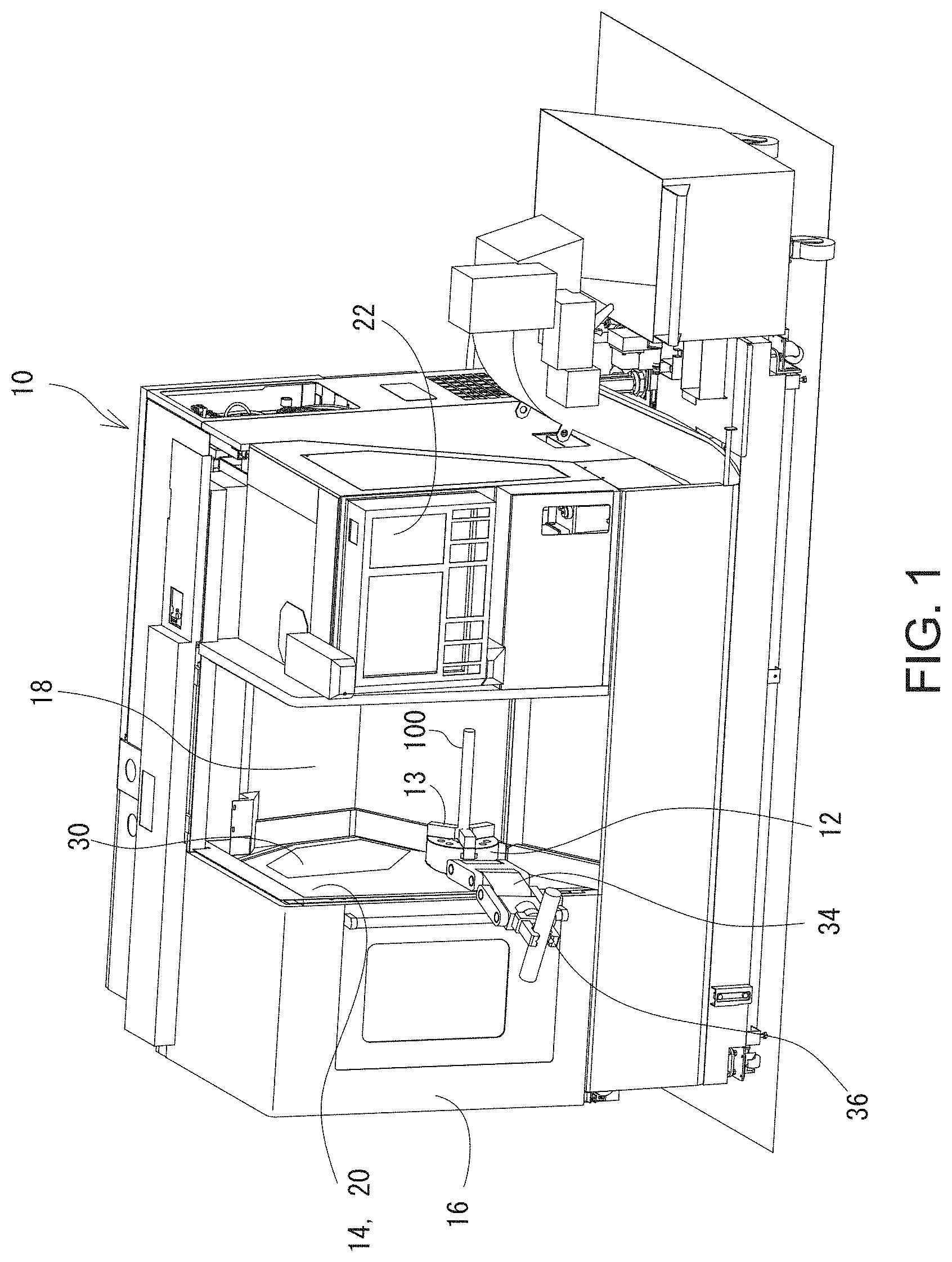 Patent US11772216 Figure 1 – Machine tool