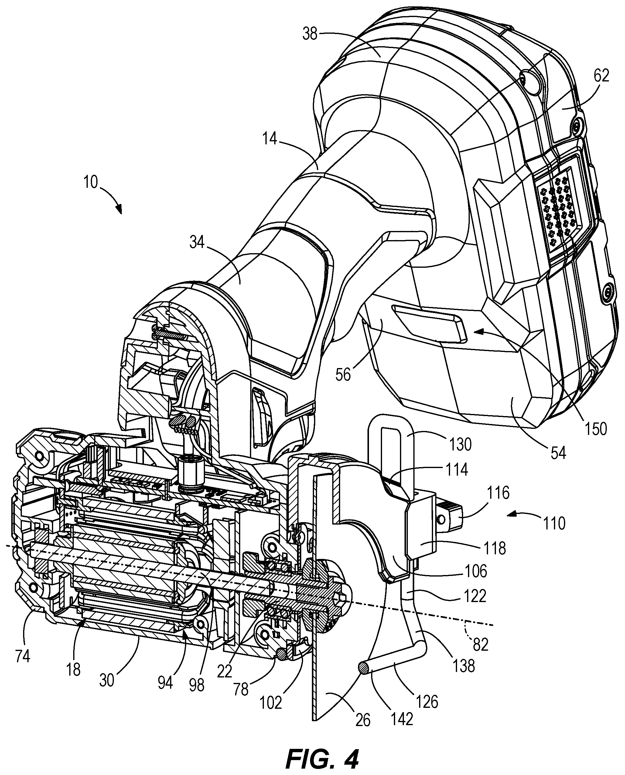 Patent US11772224 Figure 4 – Compact multi-material cut-off tool