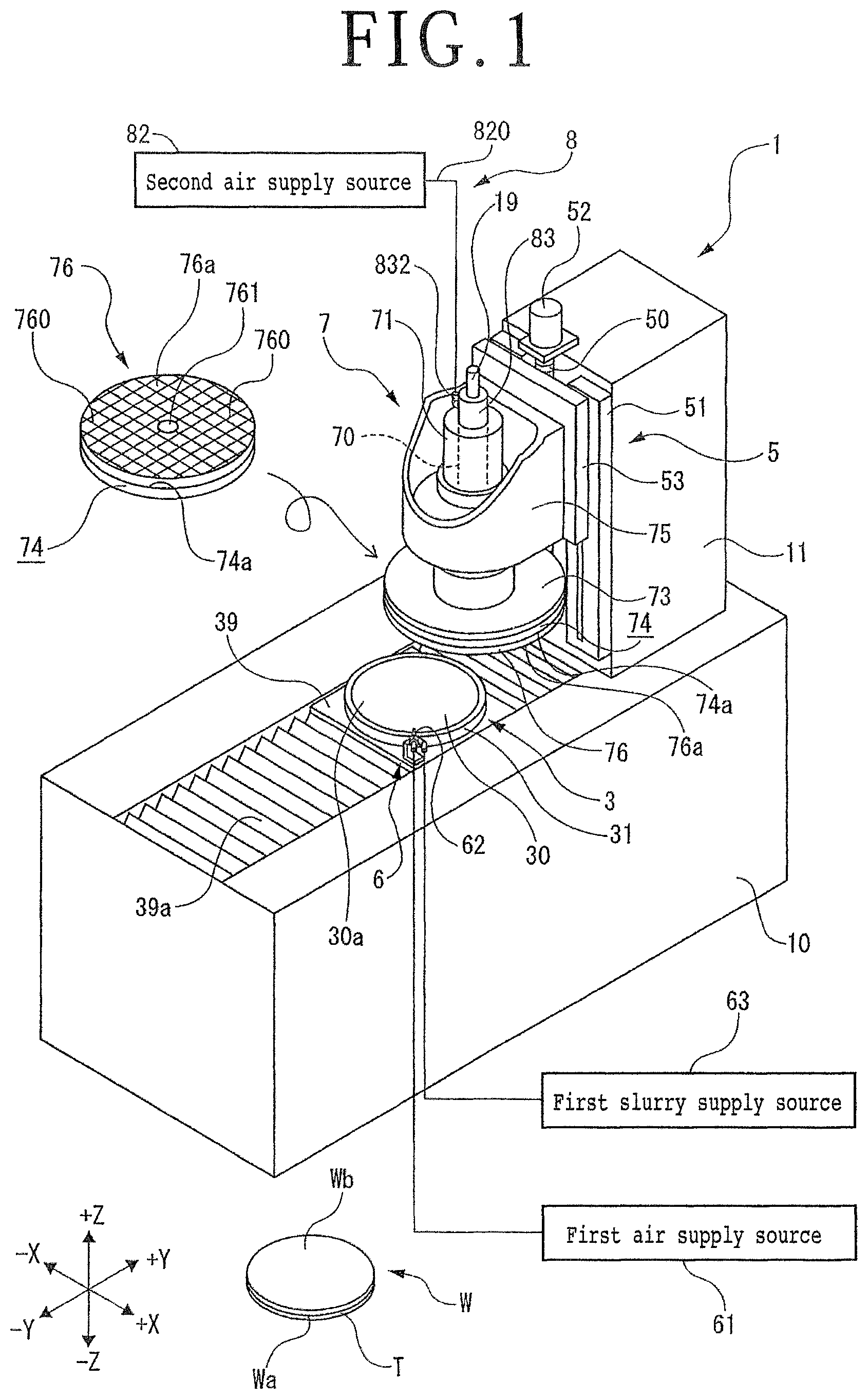 Patent US11772226 Figure 1 – Polishing apparatus