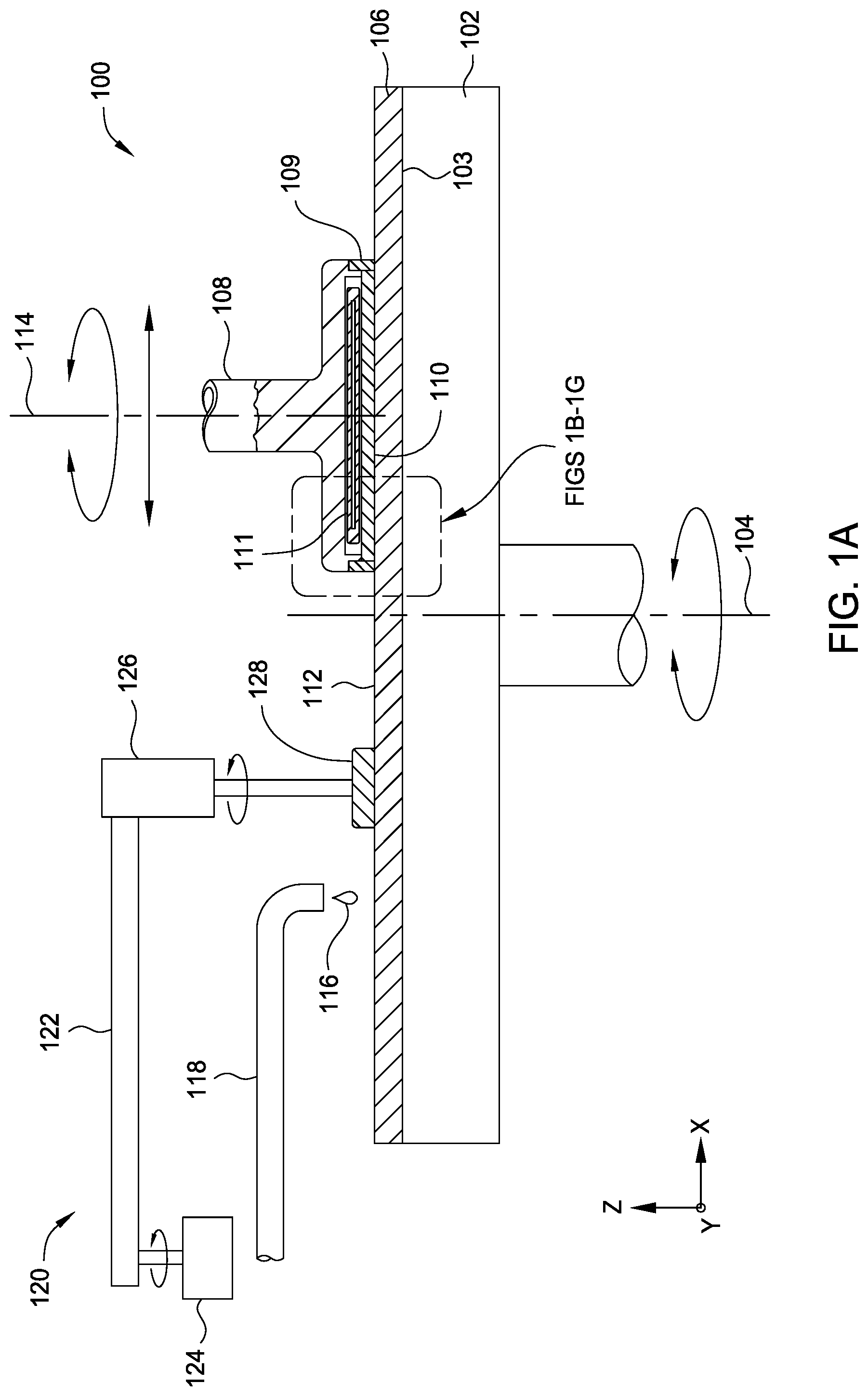 Patent US11772229 Figure 1 – Method and apparatus for forming porous advanced polishing pads using an additive manufacturing process