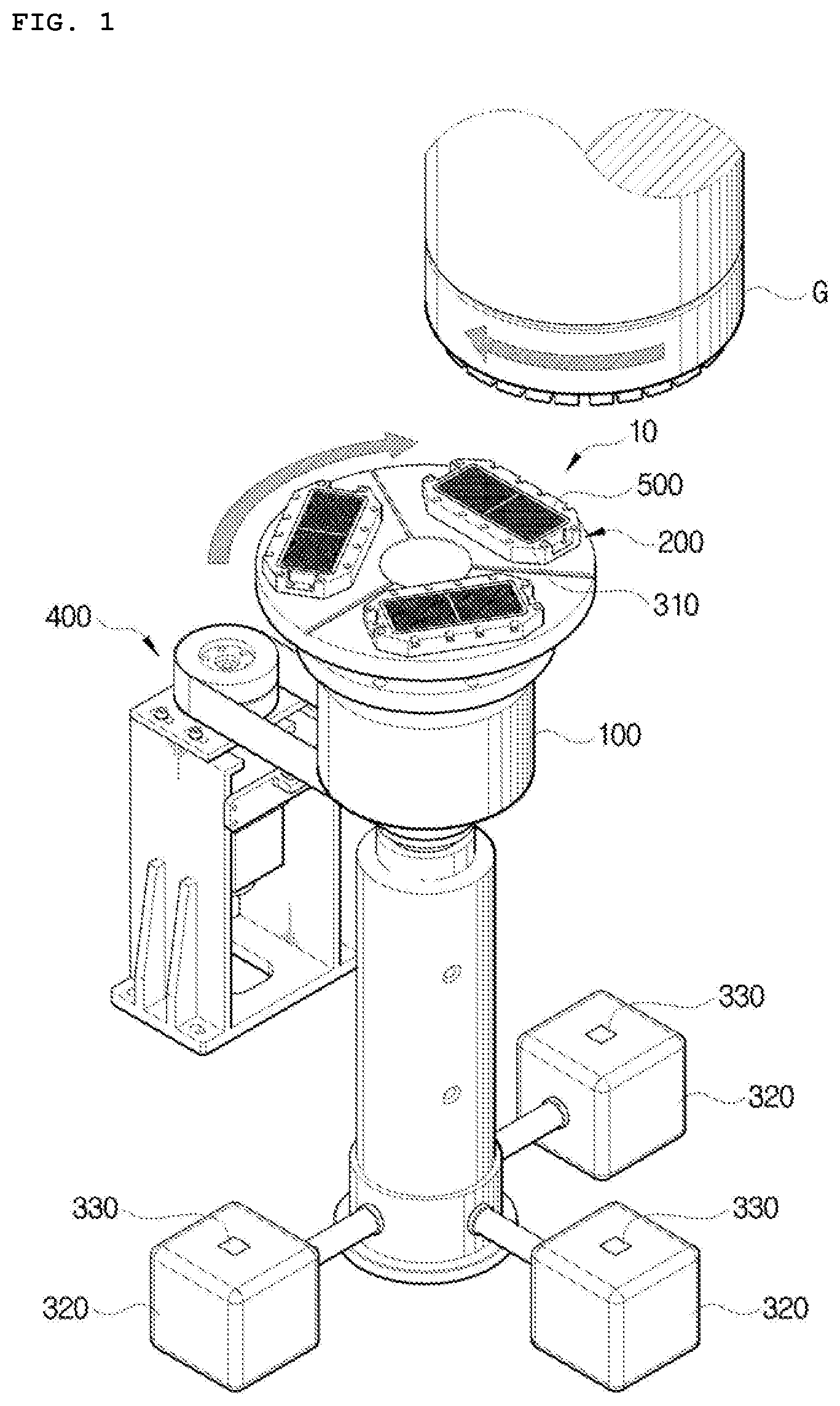 Patent US11772232 Figure 1 – Grinding equipment