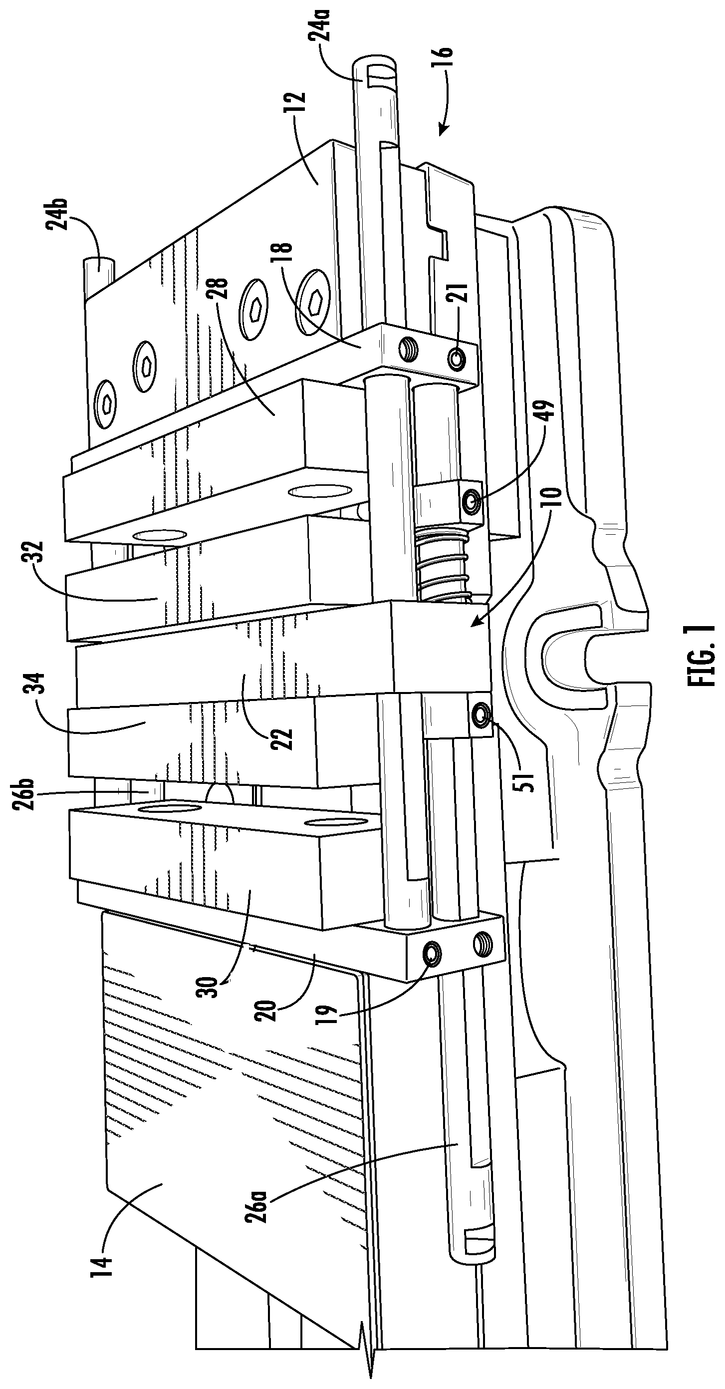Patent US11772238 Figure 1 – Apparatus and method for converting a single-station vise to a double-station vise